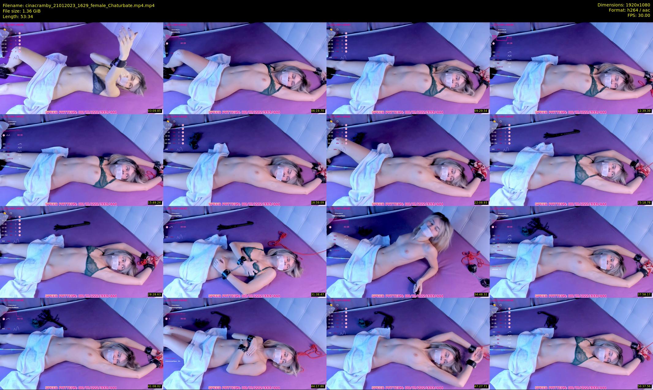 cinacramby — 54 minute Chaturbate female cam show recording, 1080p, Jan 21, 2023