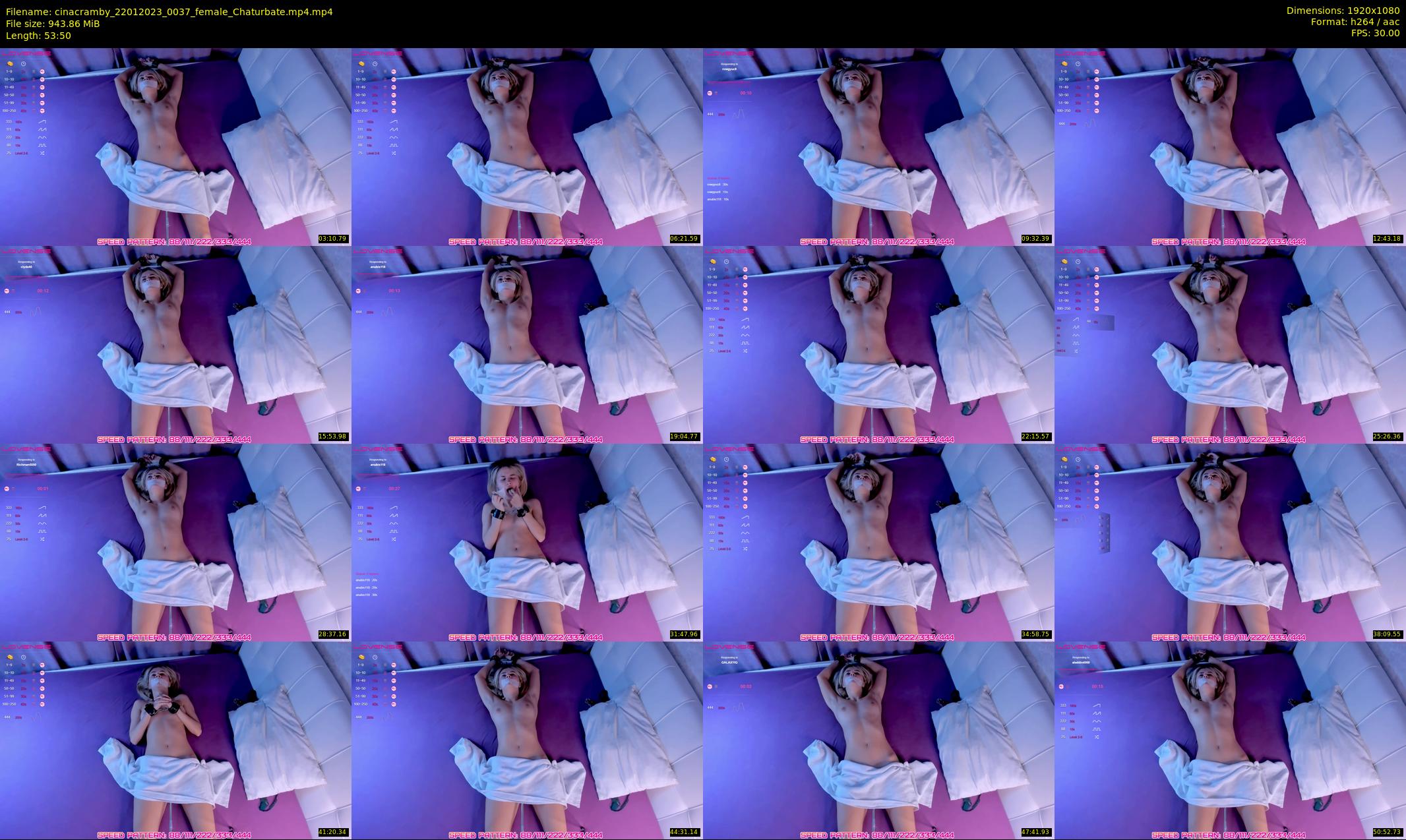 cinacramby — 54 minute Chaturbate female cam show recording, 1080p, Jan 22, 2023