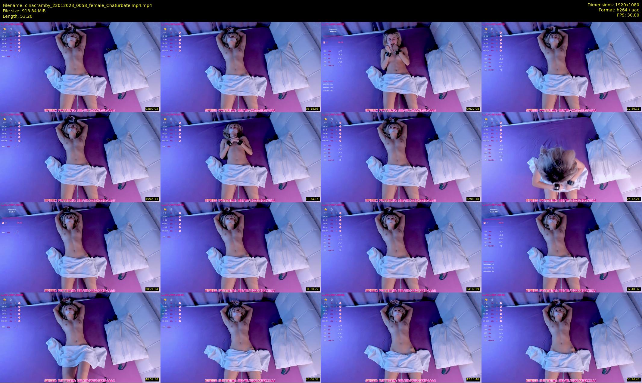 cinacramby — 54 minute Chaturbate female cam show recording, 1080p, Jan 22, 2023
