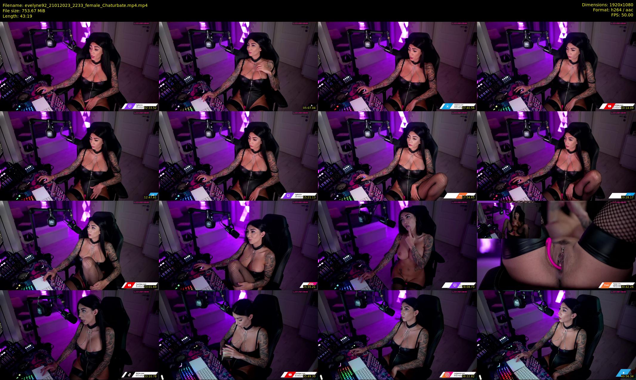 evelyne92 — 44 minute Chaturbate female cam show recording, 1080p, Jan 21, 2023