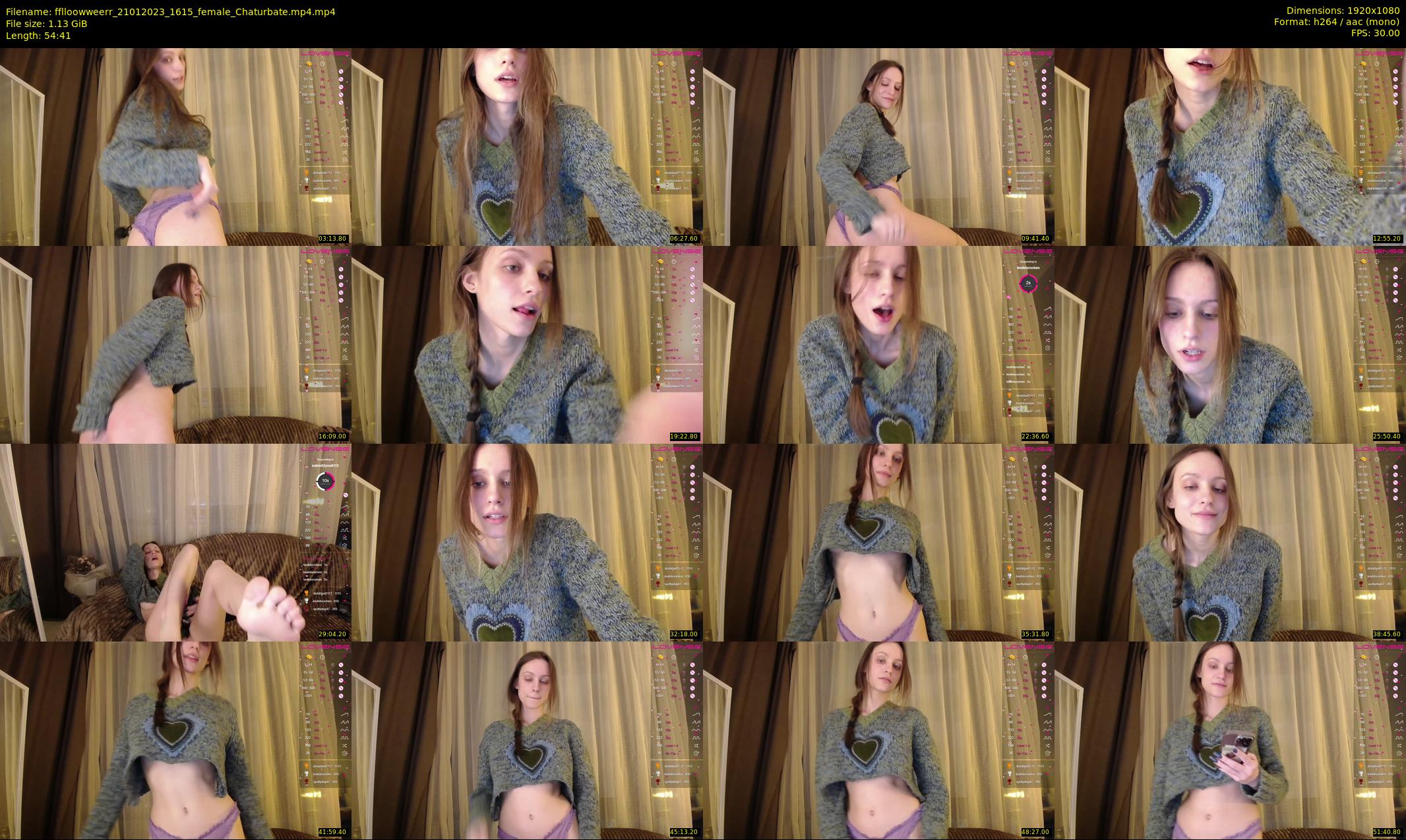fflloowweerr — 55 minute Chaturbate couple cam show recording, 1080p, Jan 21, 2023