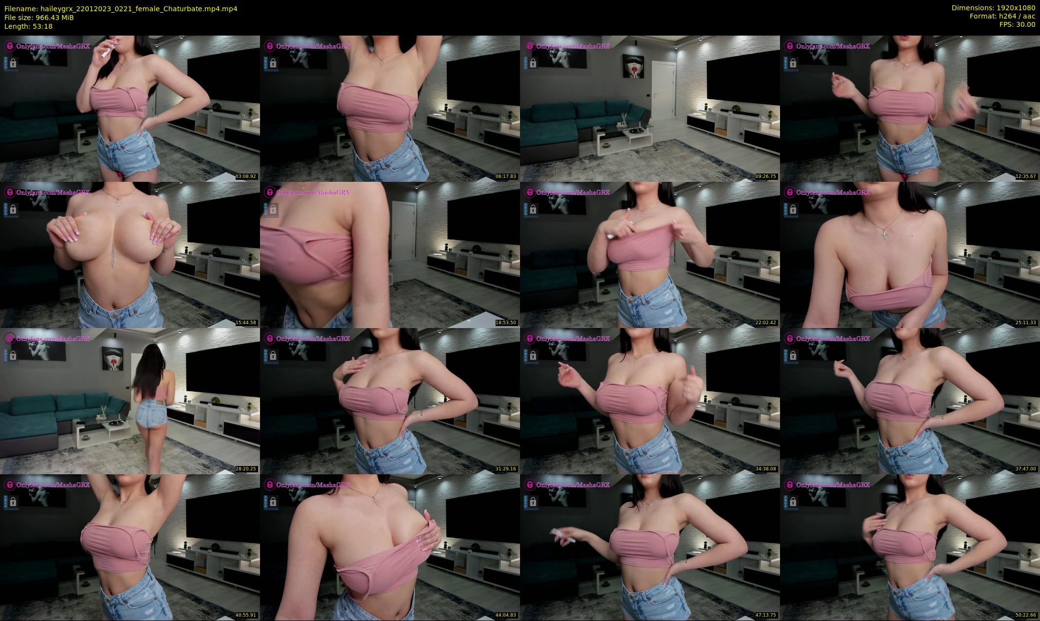 haileygrx — 54 minute Chaturbate female cam show recording, 1080p, Jan 22, 2023