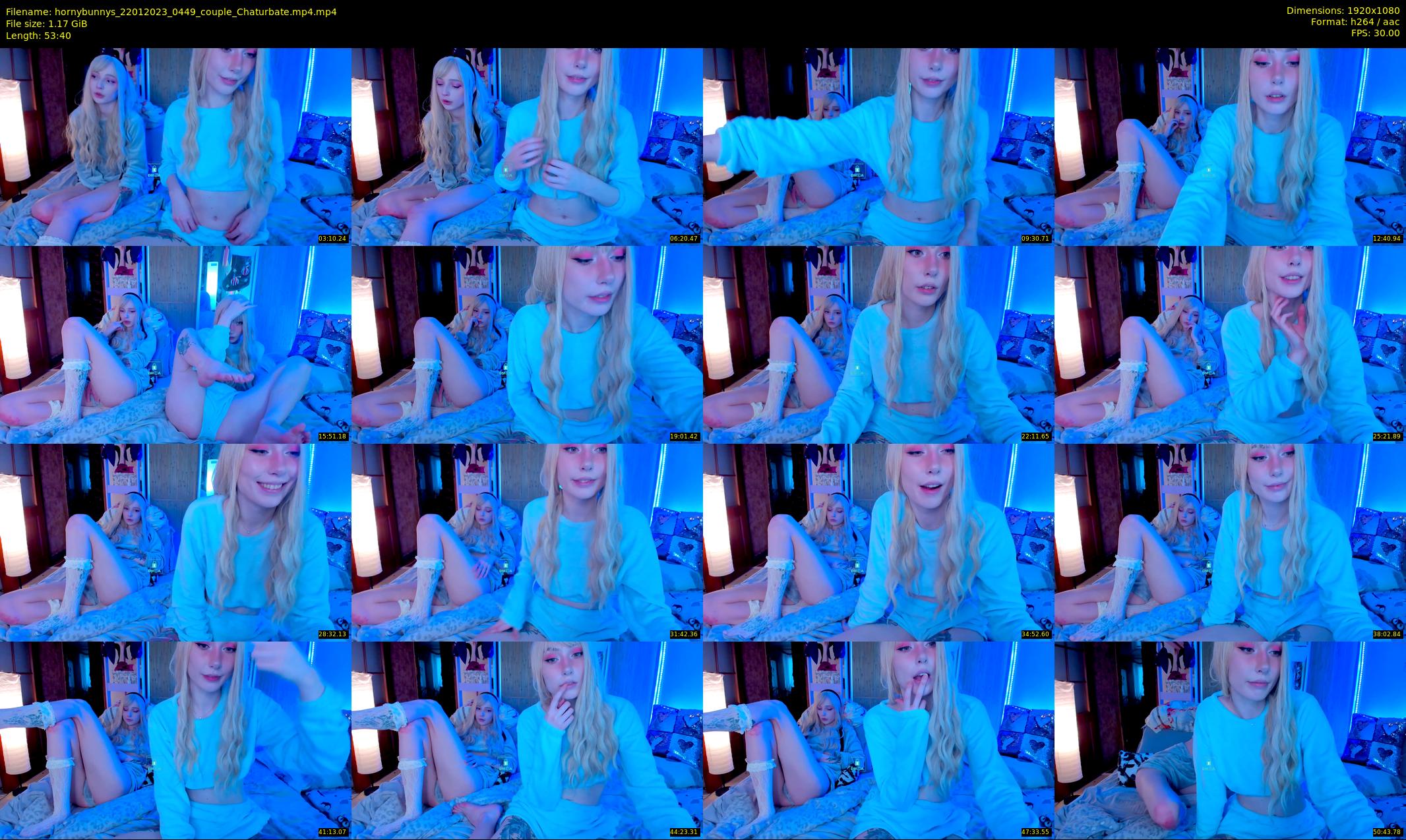 hornybunnys — 54 minute Chaturbate couple cam show recording, 1080p, Jan 22, 2023