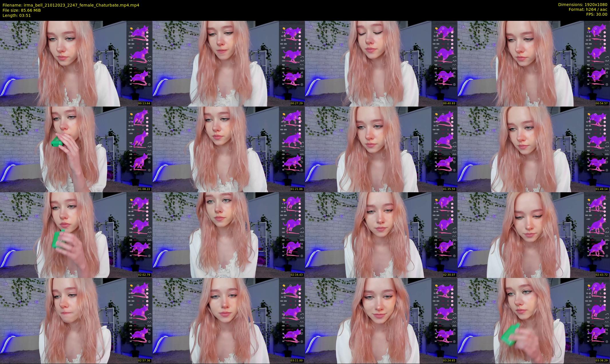 irma_bell — 4 minute Chaturbate female cam show recording, 1080p, Jan 21, 2023