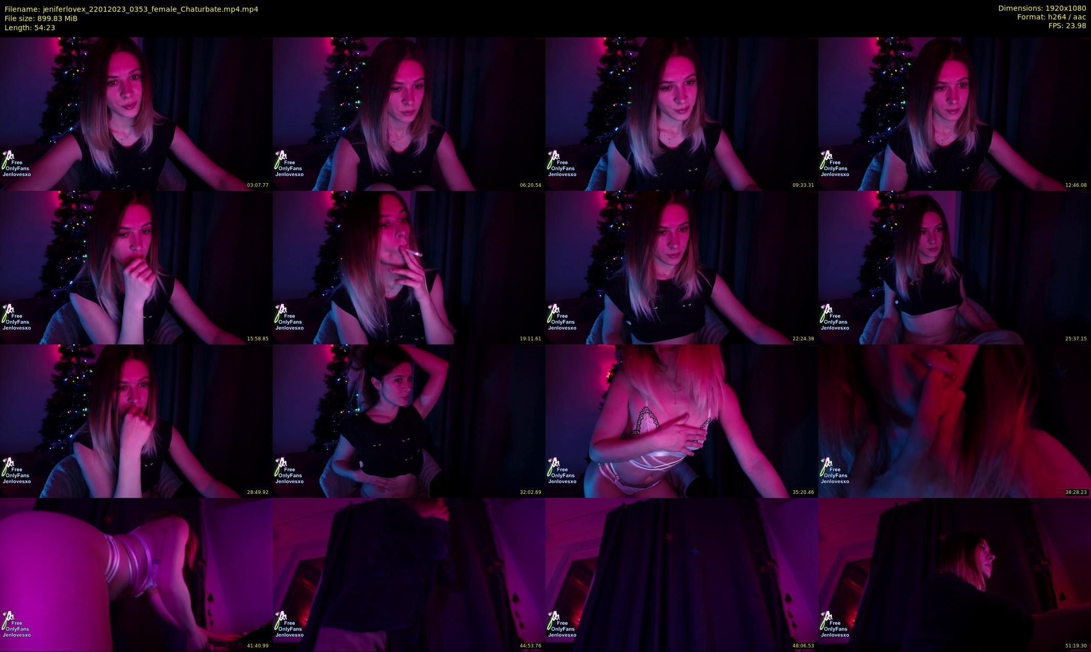 jeniferlovex — 55 minute Chaturbate female cam show recording, 1080p, Jan 22, 2023