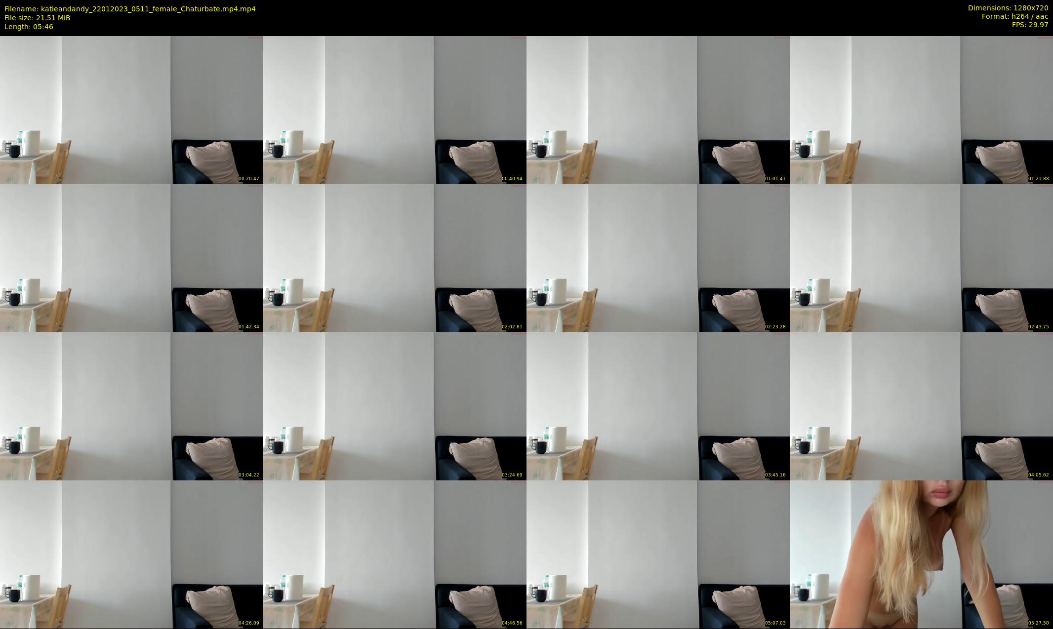 katieandandy — 6 minute Chaturbate female cam show recording, 720p, Jan 22, 2023