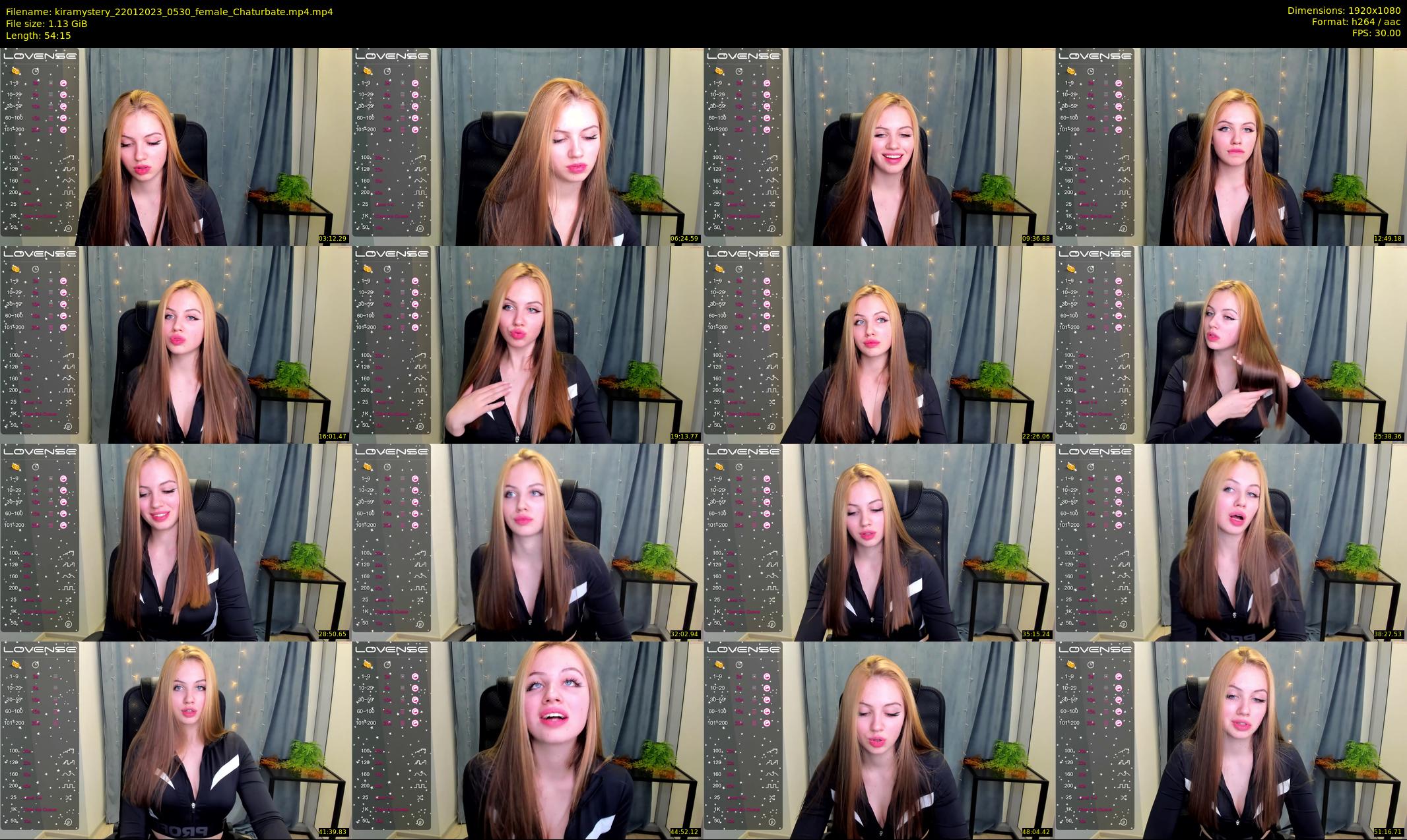 kiramystery — 55 minute Chaturbate female cam show recording, 1080p, Jan 22, 2023