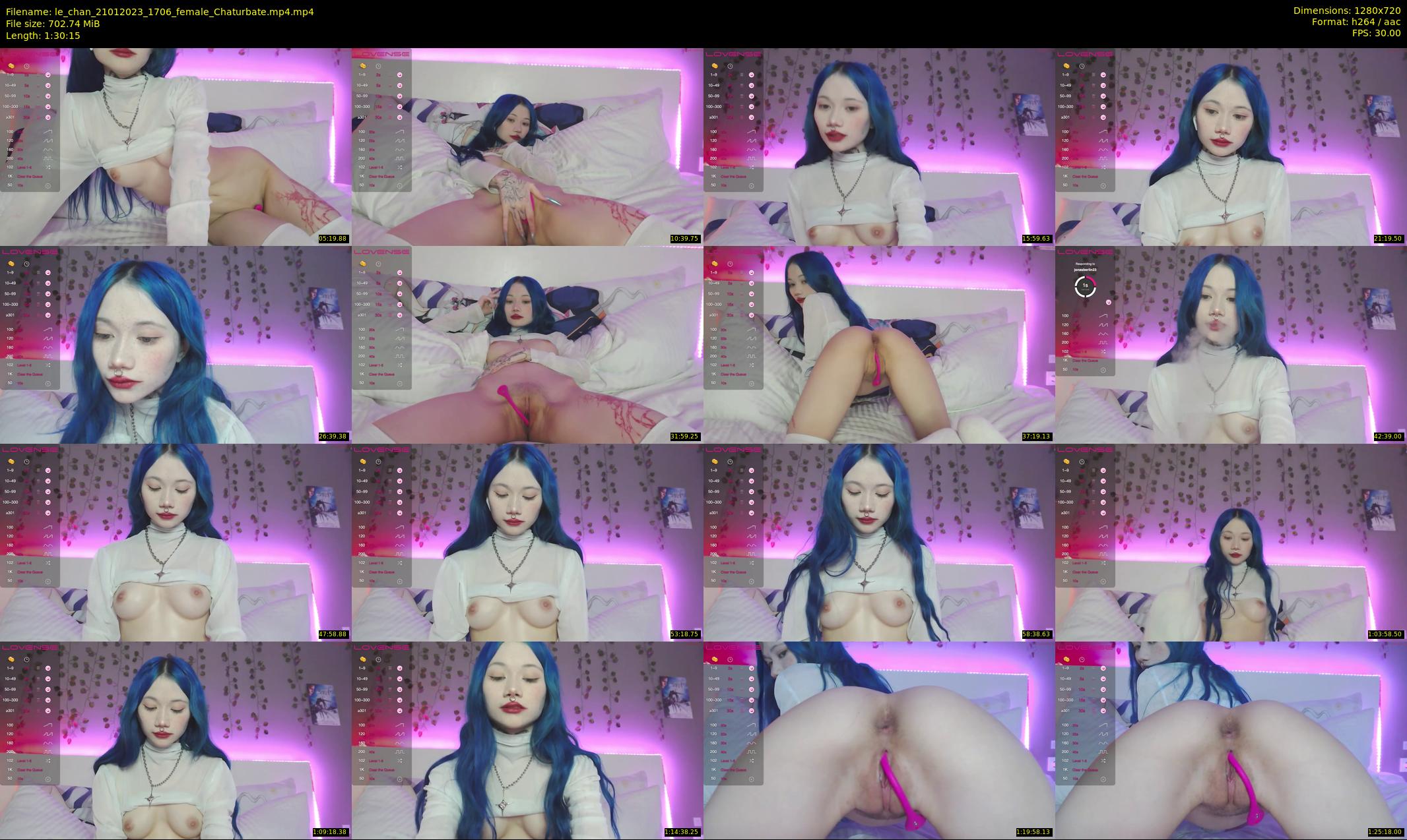 le_chan — 91 minute Chaturbate female cam show recording, 720p, Jan 21, 2023