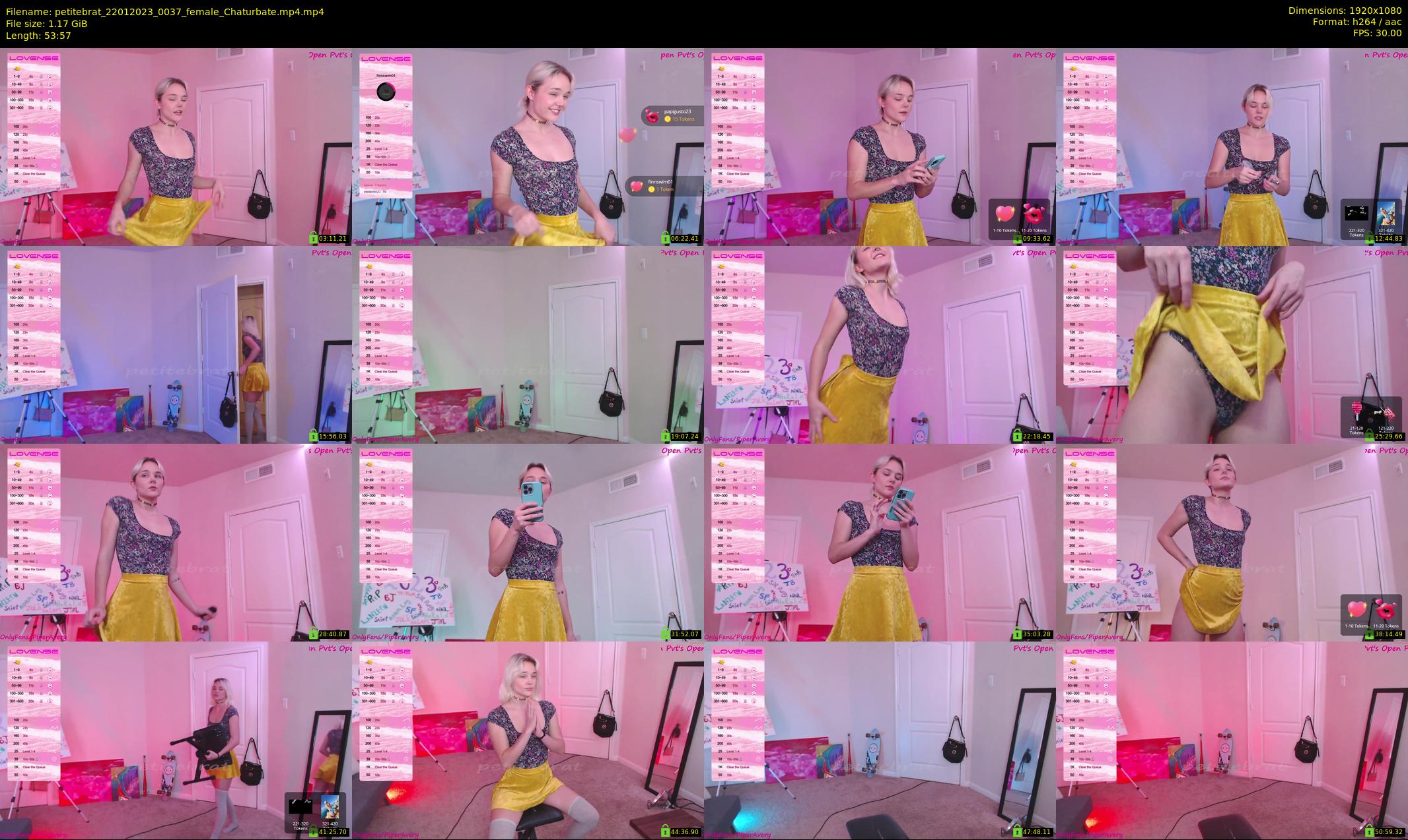 petitebrat — 54 minute Chaturbate female cam show recording, 1080p, Jan 22, 2023