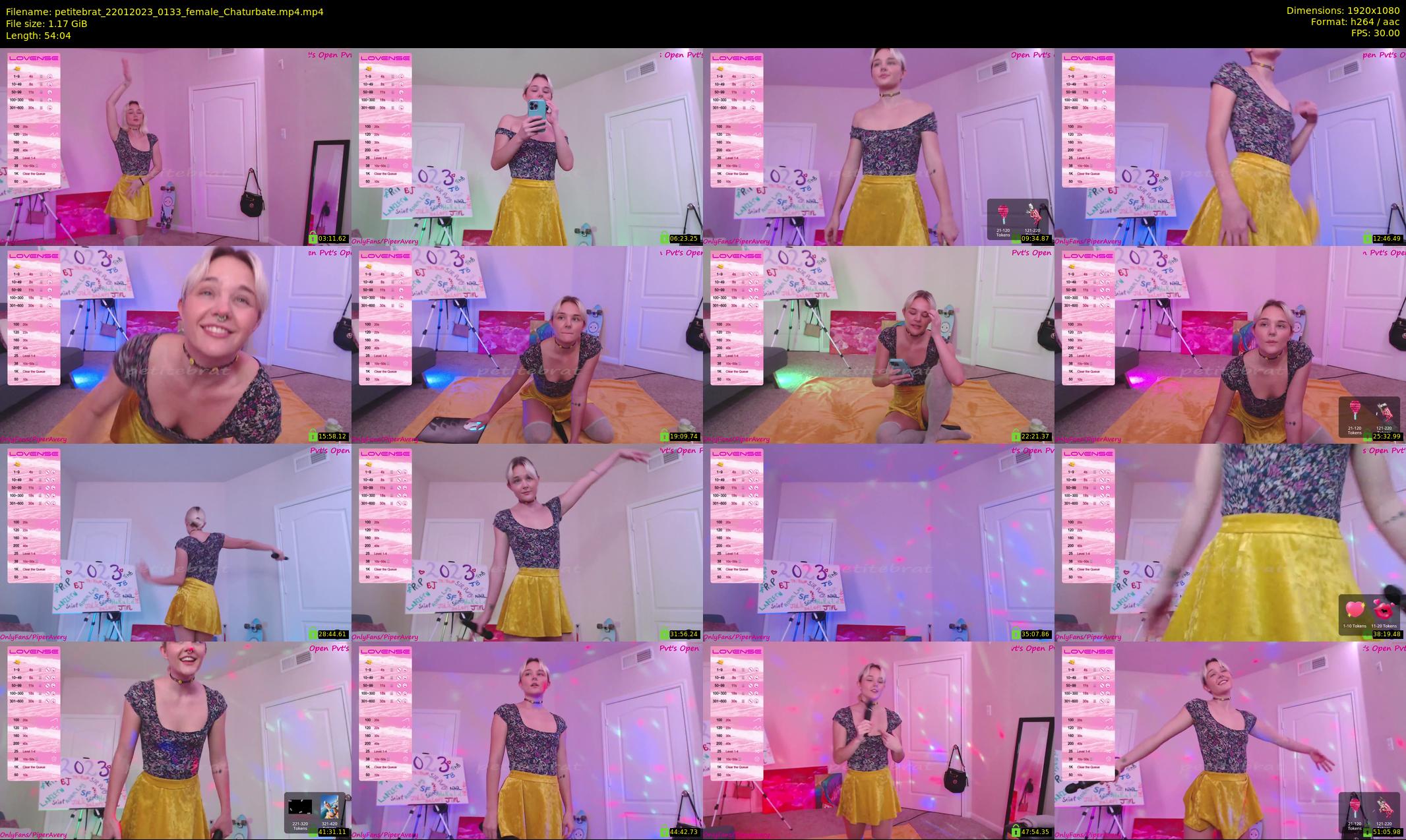 petitebrat — 55 minute Chaturbate female cam show recording, 1080p, Jan 22, 2023
