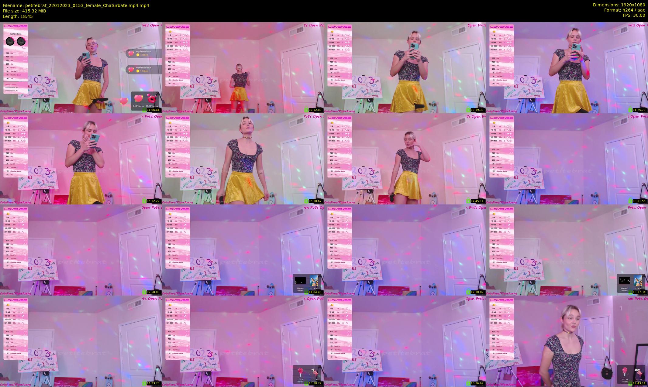 petitebrat — 19 minute Chaturbate female cam show recording, 1080p, Jan 22, 2023