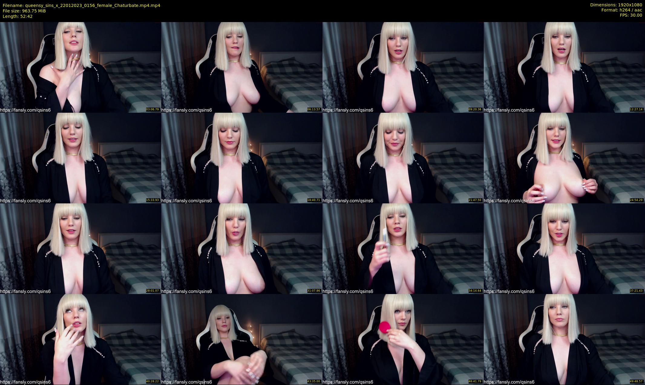 queensy_sins_x — 53 minute Chaturbate female cam show recording, 1080p, Jan 22, 2023
