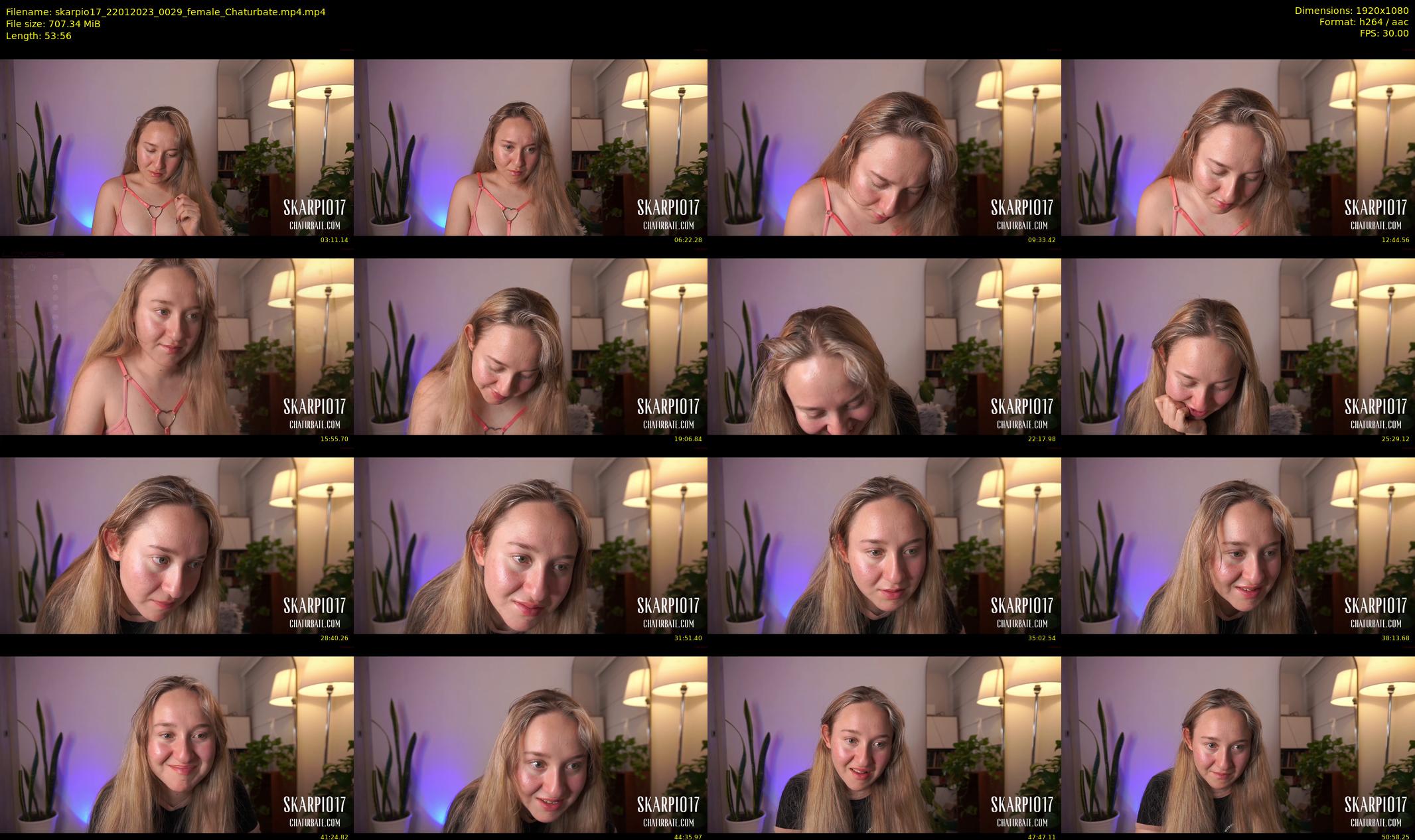 skarpio17 — 54 minute Chaturbate female cam show recording, 1080p, Jan 22, 2023