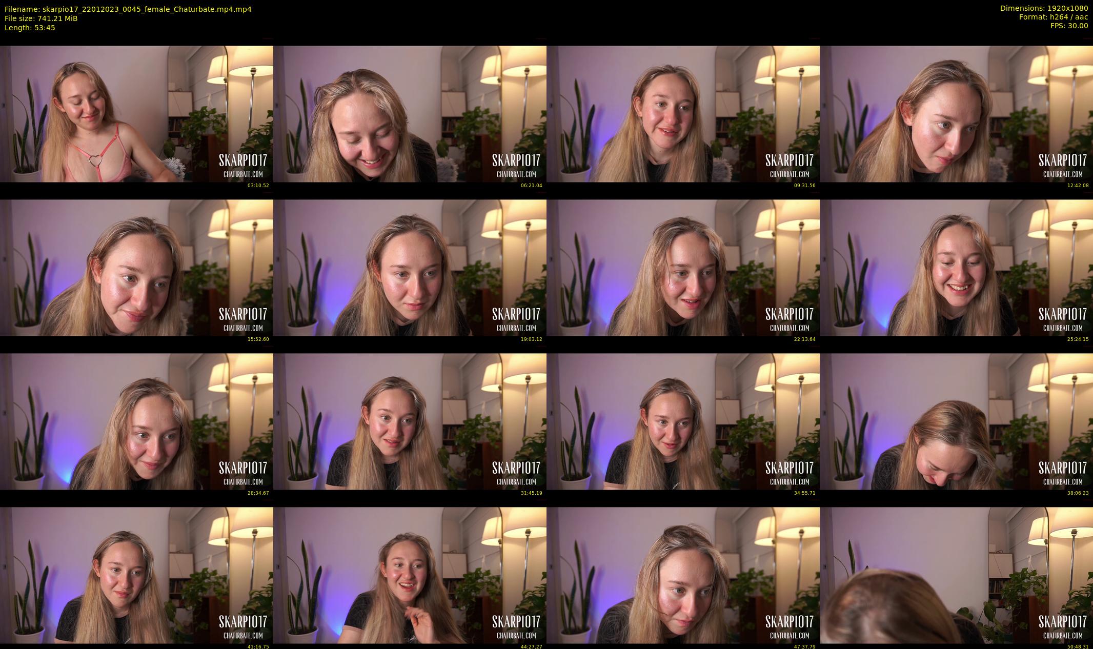 skarpio17 — 54 minute Chaturbate female cam show recording, 1080p, Jan 22, 2023