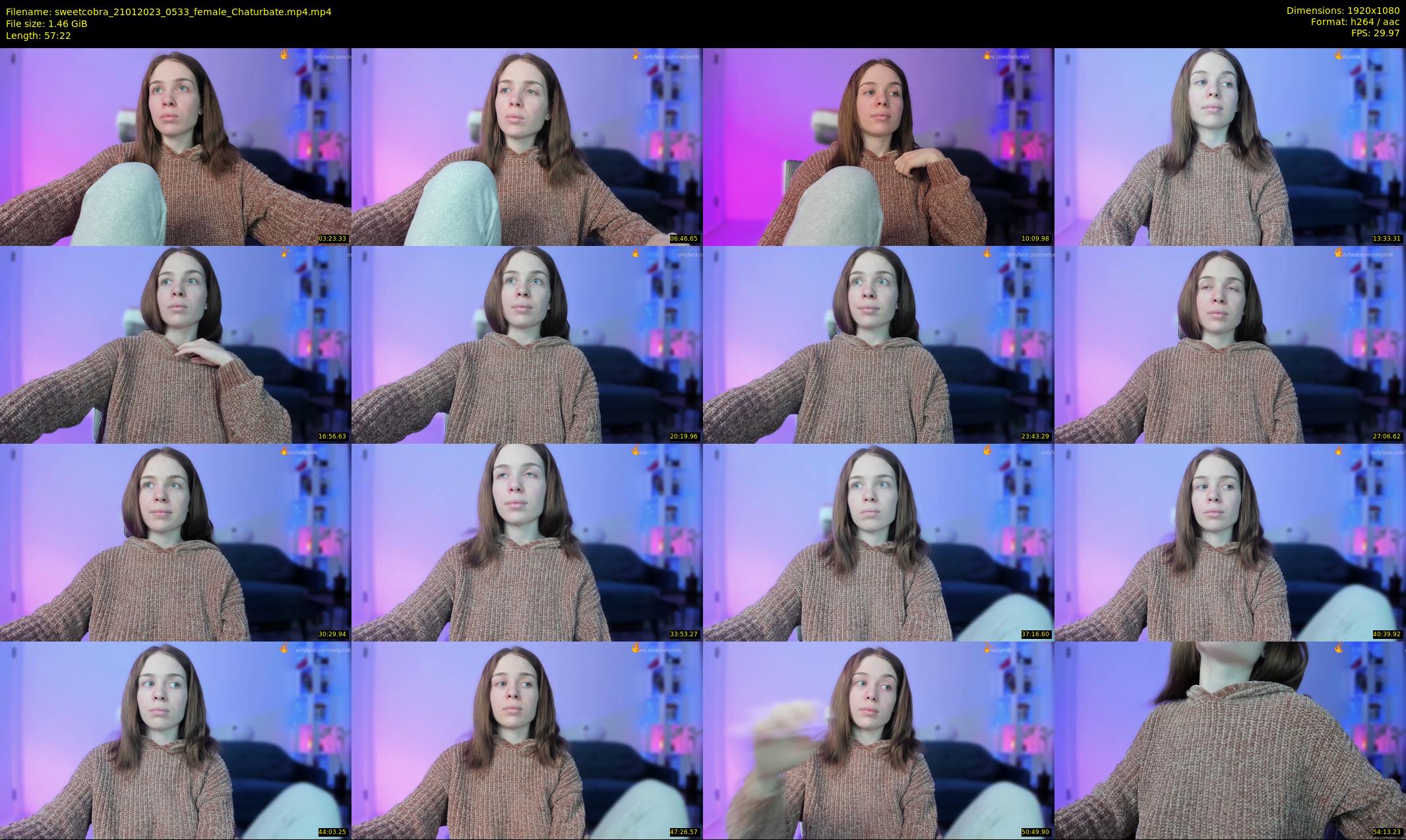 sweetcobra — 58 minute Chaturbate female cam show recording, 1080p, Jan 21, 2023
