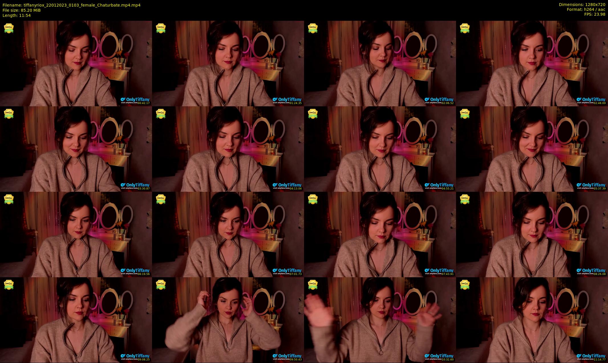 tiffanyriox — 12 minute Chaturbate female cam show recording, 720p, Jan 22, 2023