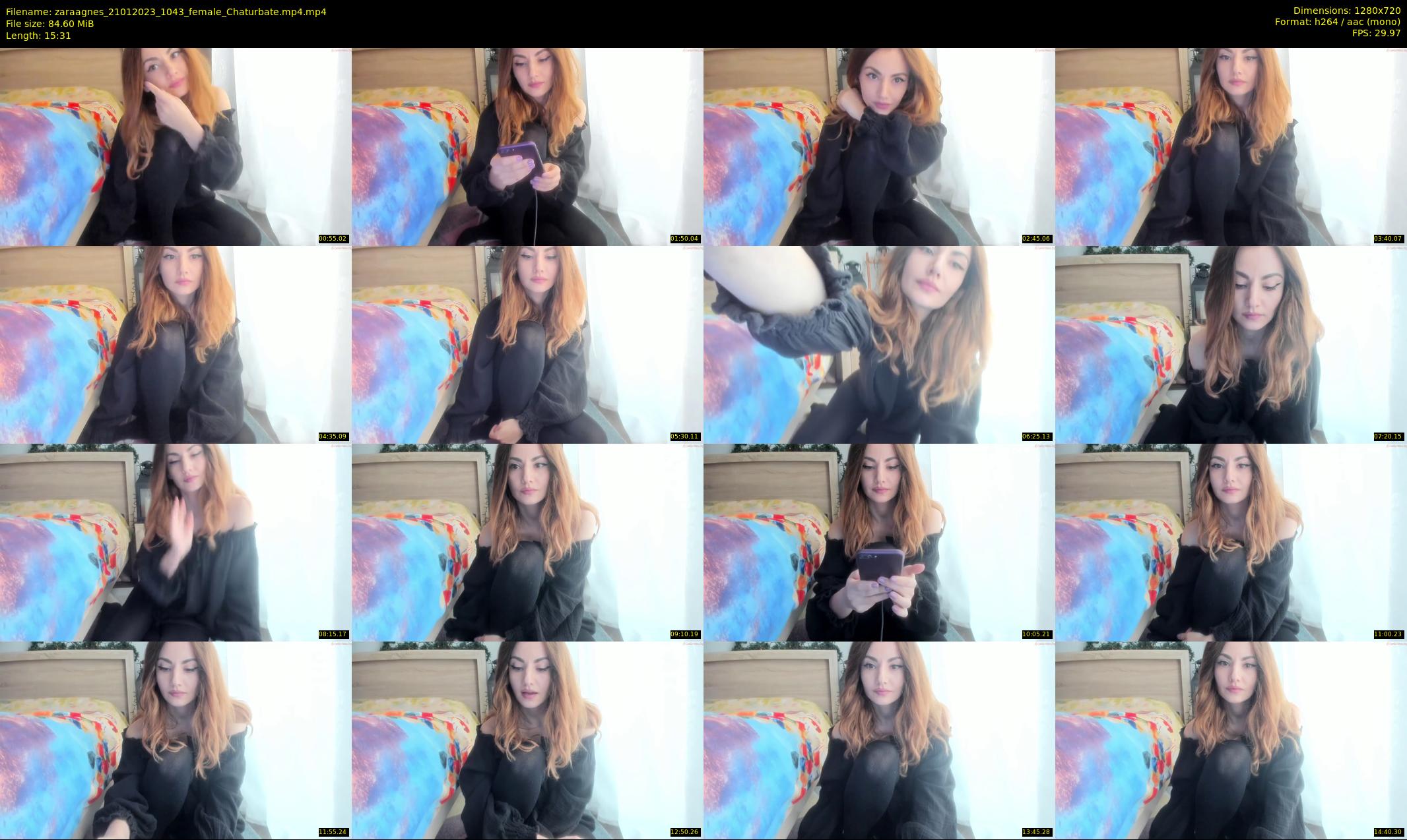 zaraagnes — 16 minute Chaturbate female cam show recording, 720p, Jan 21, 2023