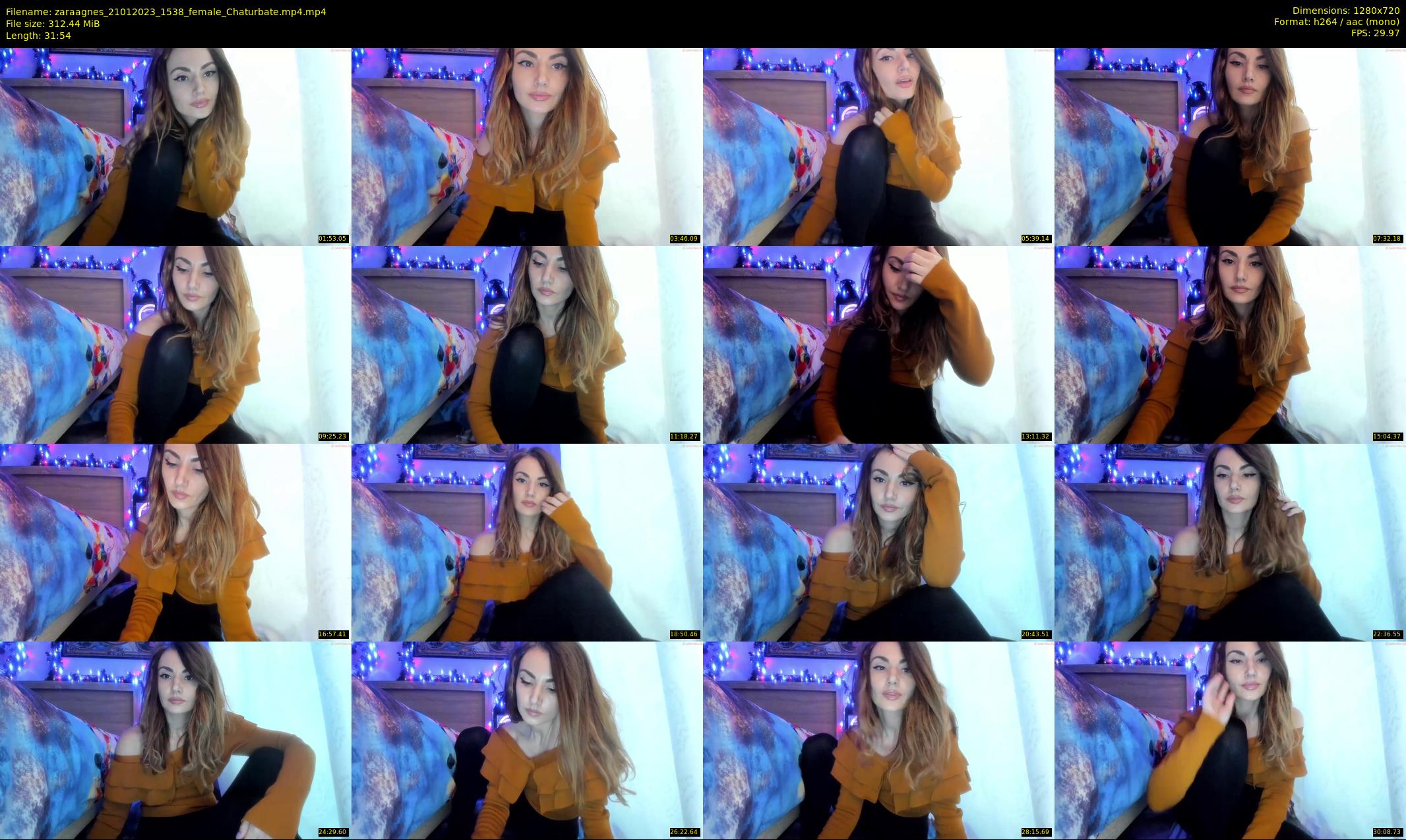 zaraagnes — 32 minute Chaturbate female cam show recording, 720p, Jan 21, 2023