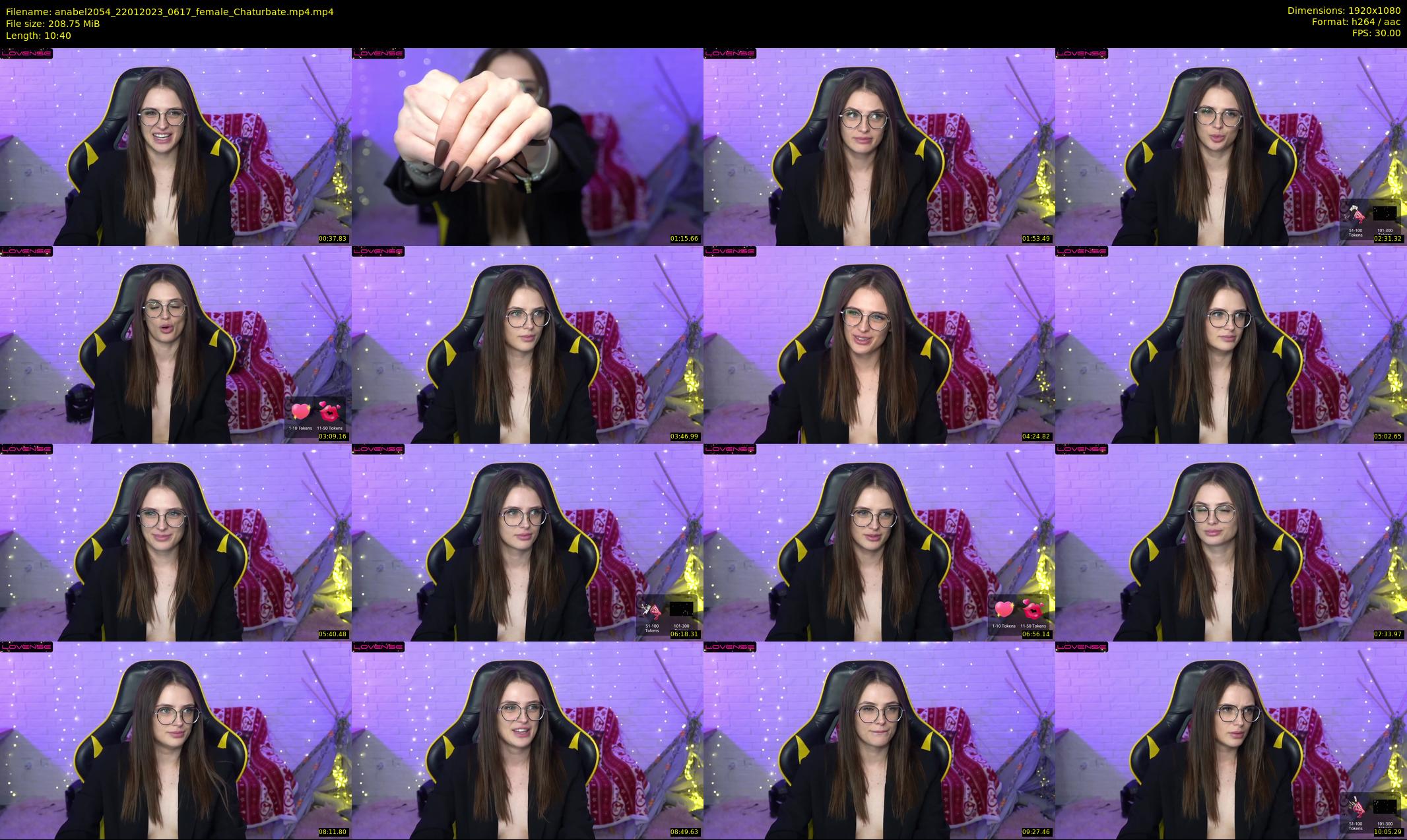 anabel2054 — 11 minute Chaturbate female cam show recording, 1080p, Jan 22, 2023