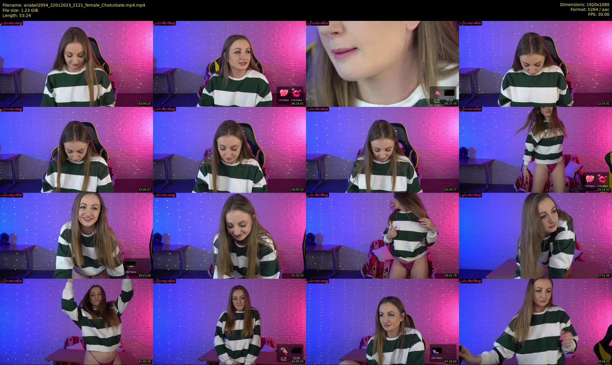anabel2054 — 54 minute Chaturbate female cam show recording, 1080p, Jan 22, 2023