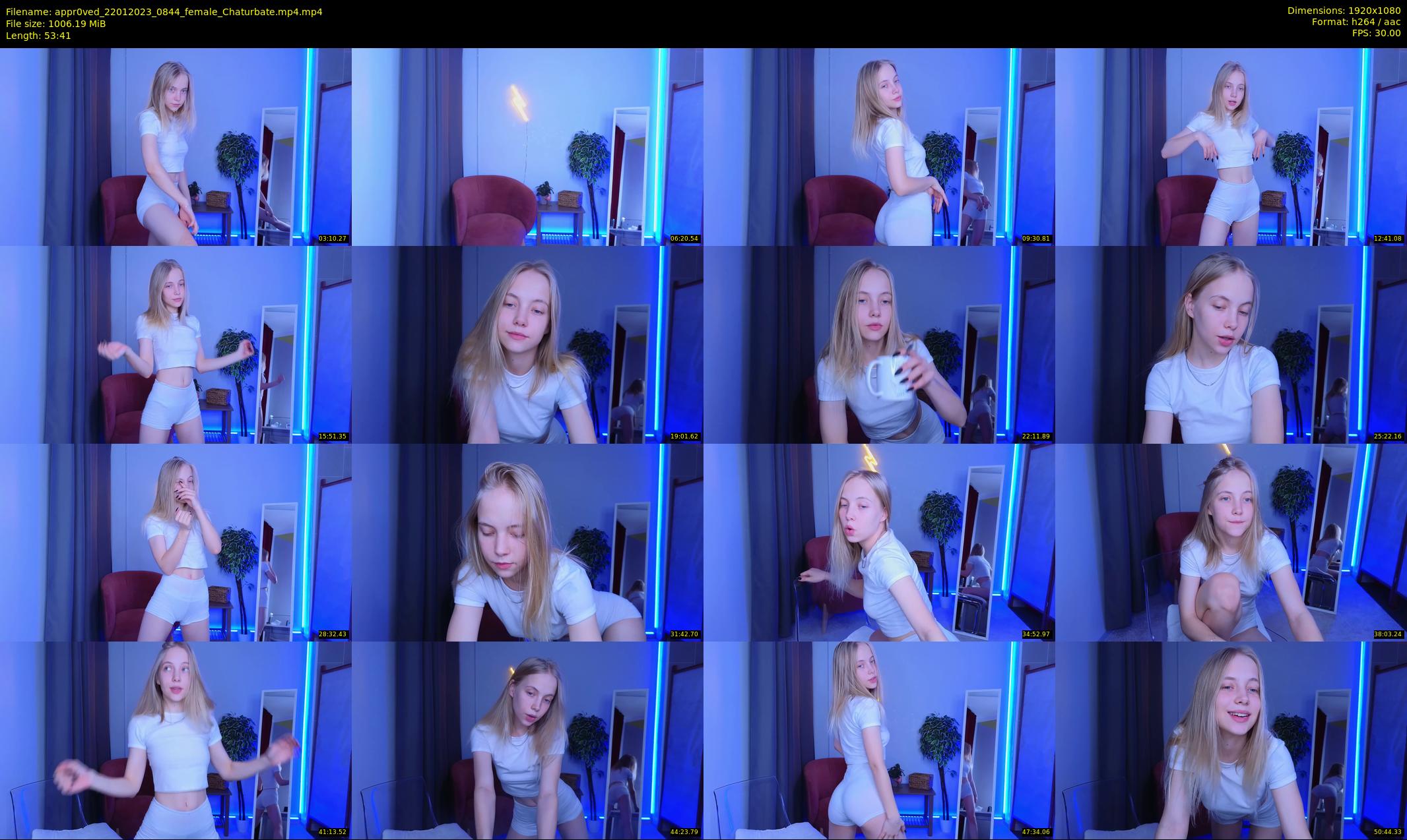 appr0ved — 54 minute Chaturbate female cam show recording, 1080p, Jan 22, 2023