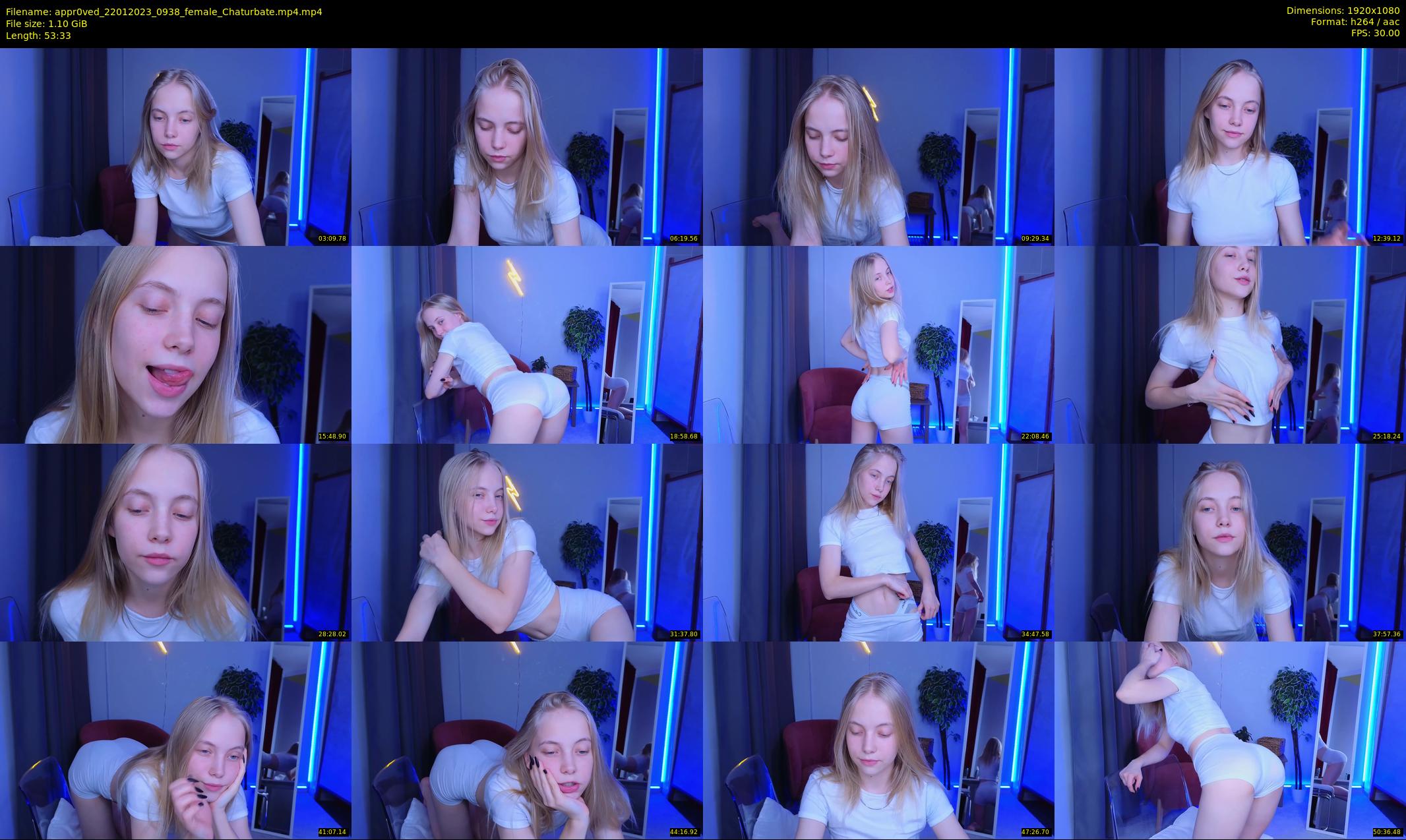 appr0ved — 54 minute Chaturbate female cam show recording, 1080p, Jan 22, 2023