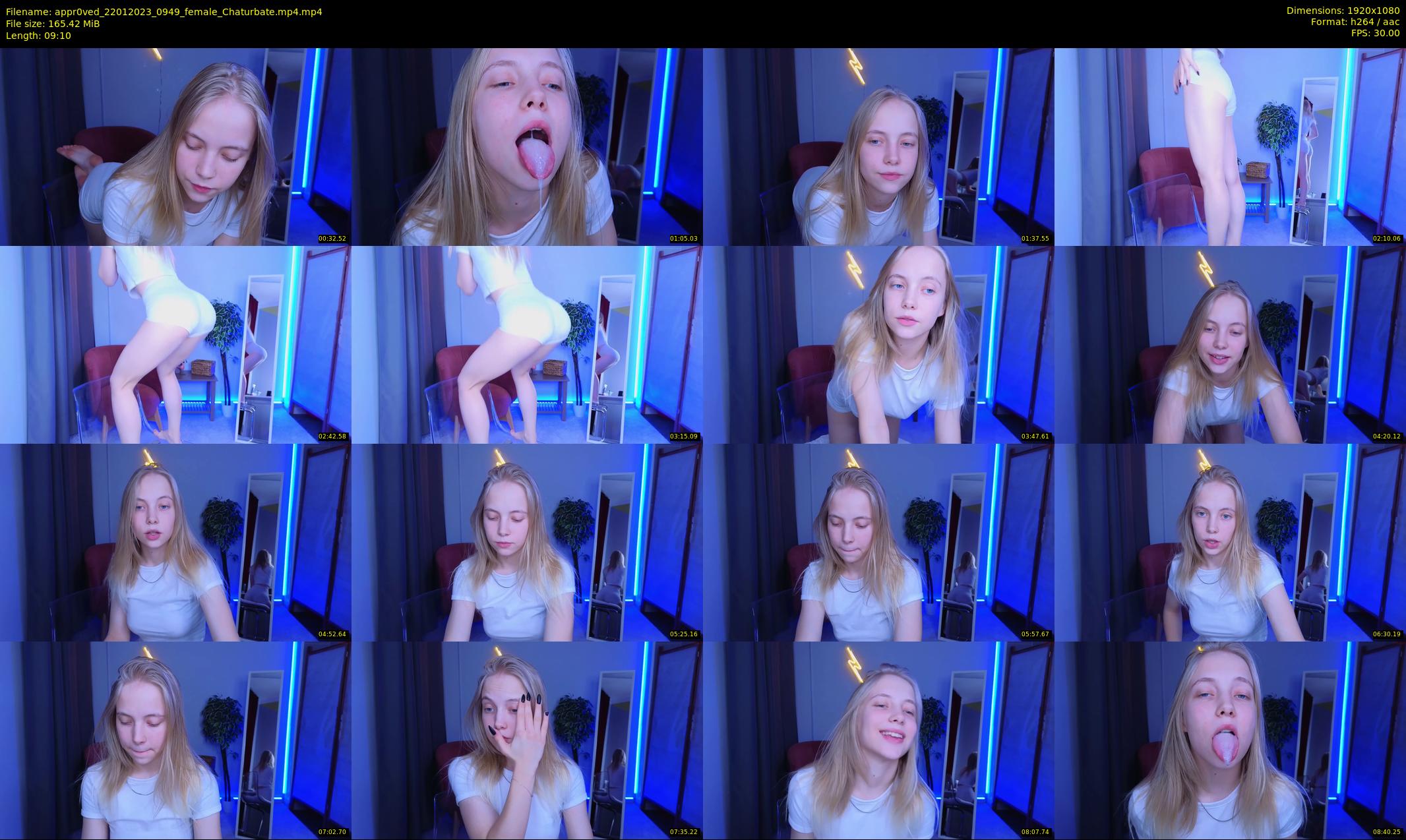 appr0ved — 10 minute Chaturbate female cam show recording, 1080p, Jan 22, 2023