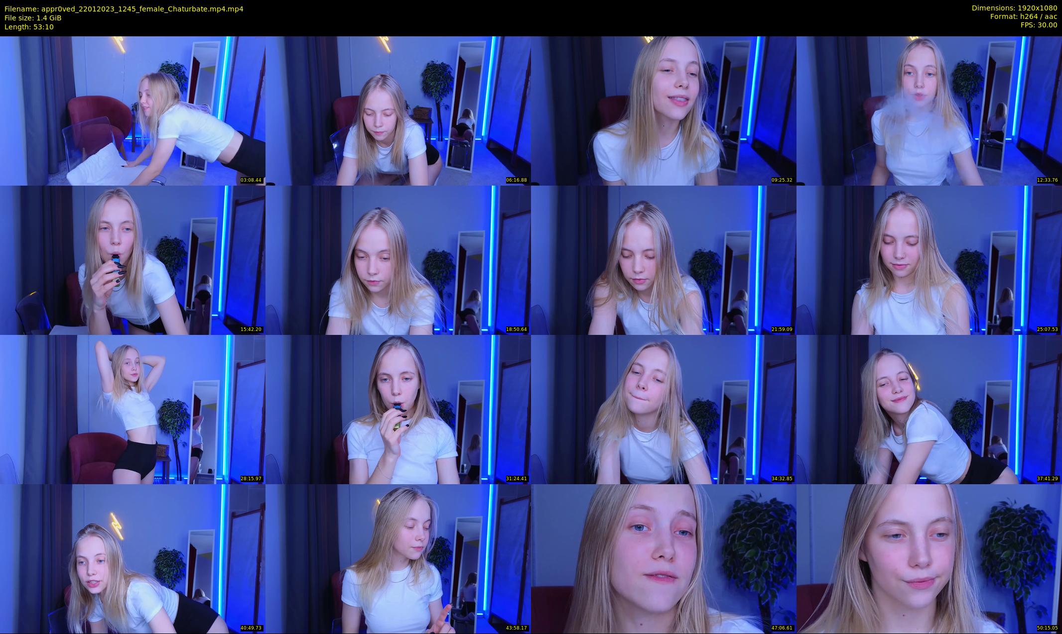 appr0ved — 54 minute Chaturbate female cam show recording, 1080p, Jan 22, 2023