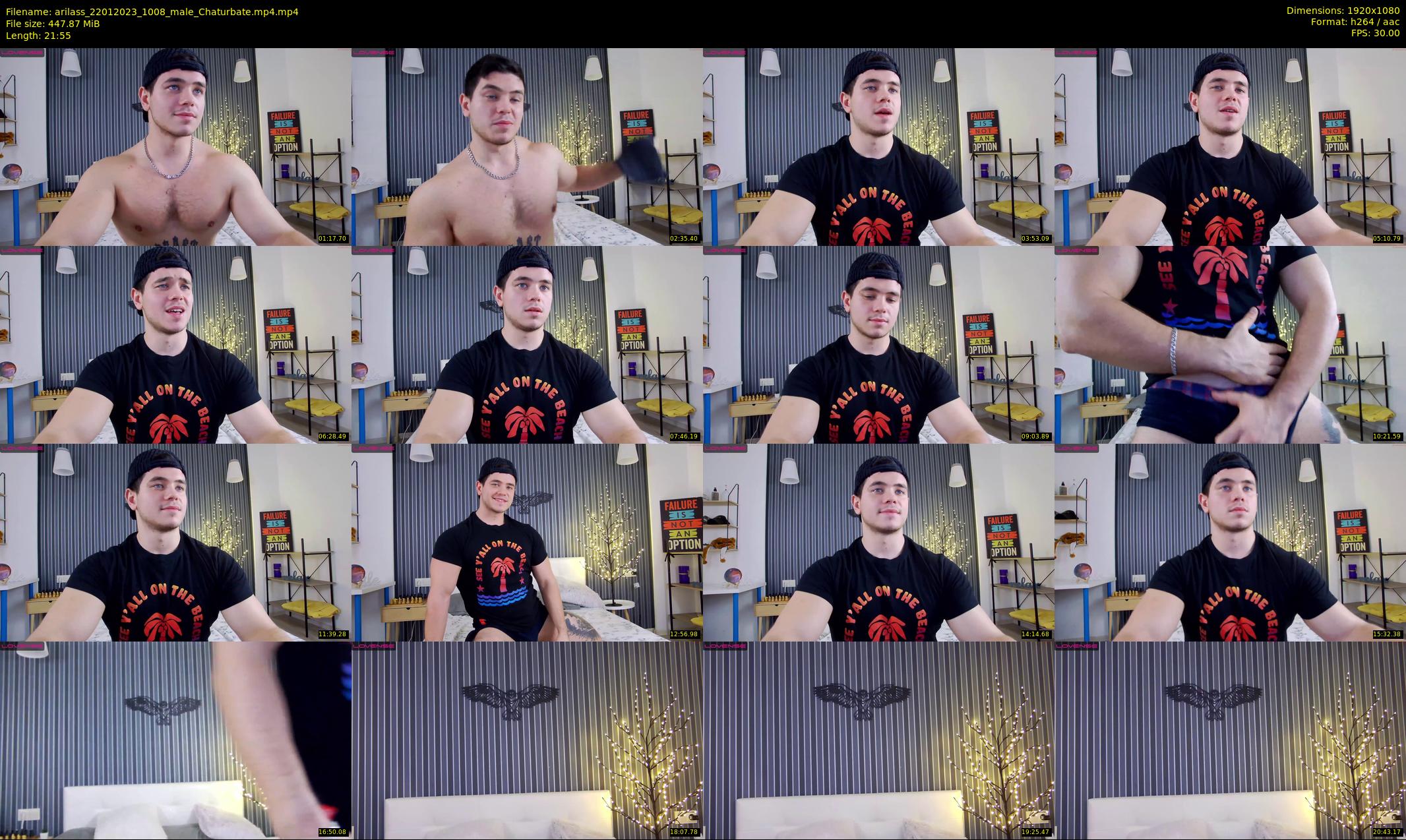 arilass — 22 minute Chaturbate male cam show recording, 1080p, Jan 22, 2023