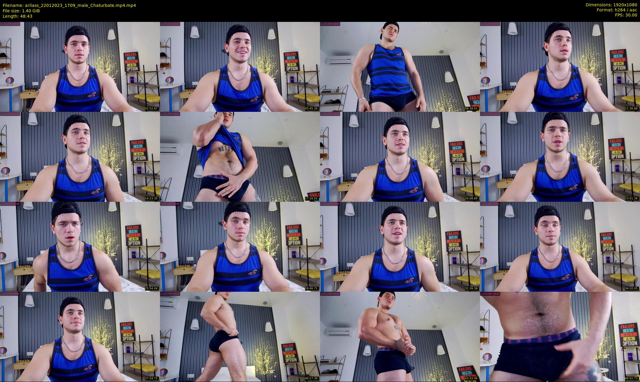 arilass — 49 minute Chaturbate male cam show recording, 1080p, Jan 22, 2023