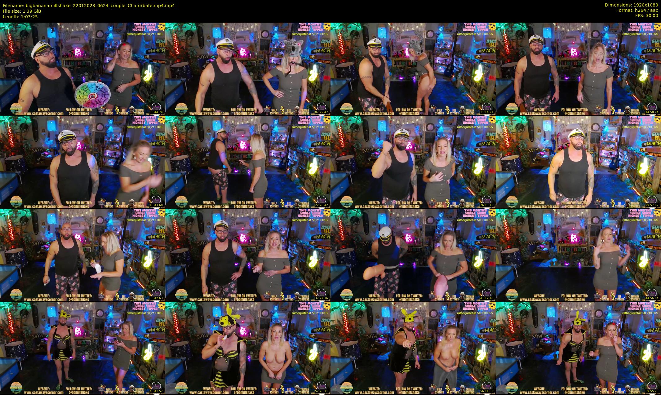 bigbananamilfshake — 64 minute Chaturbate couple cam show recording, 1080p, Jan 22, 2023