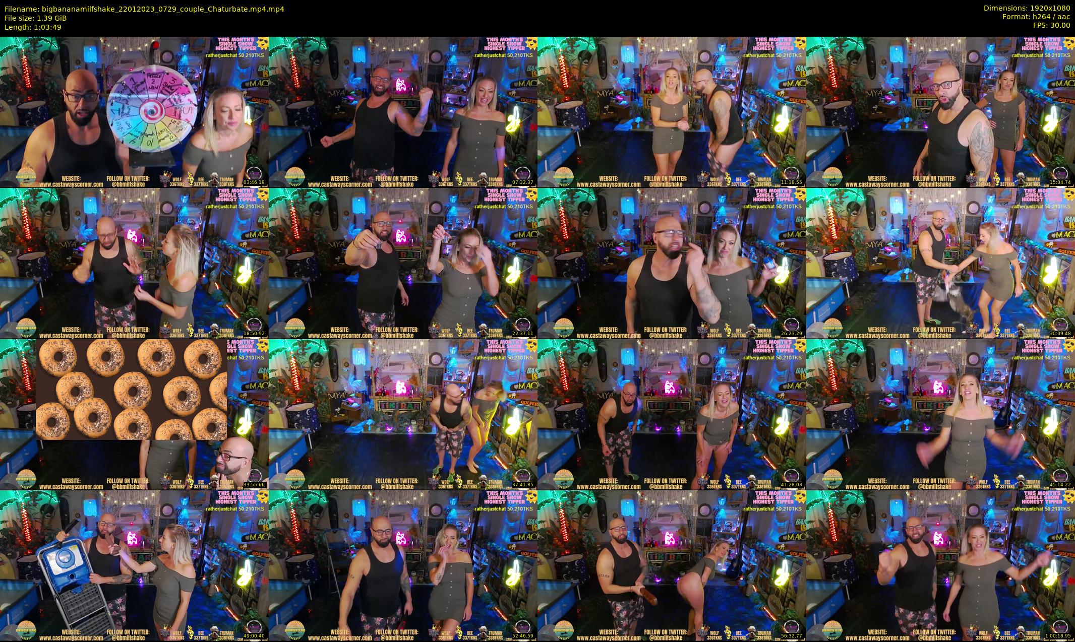 bigbananamilfshake — 64 minute Chaturbate couple cam show recording, 1080p, Jan 22, 2023