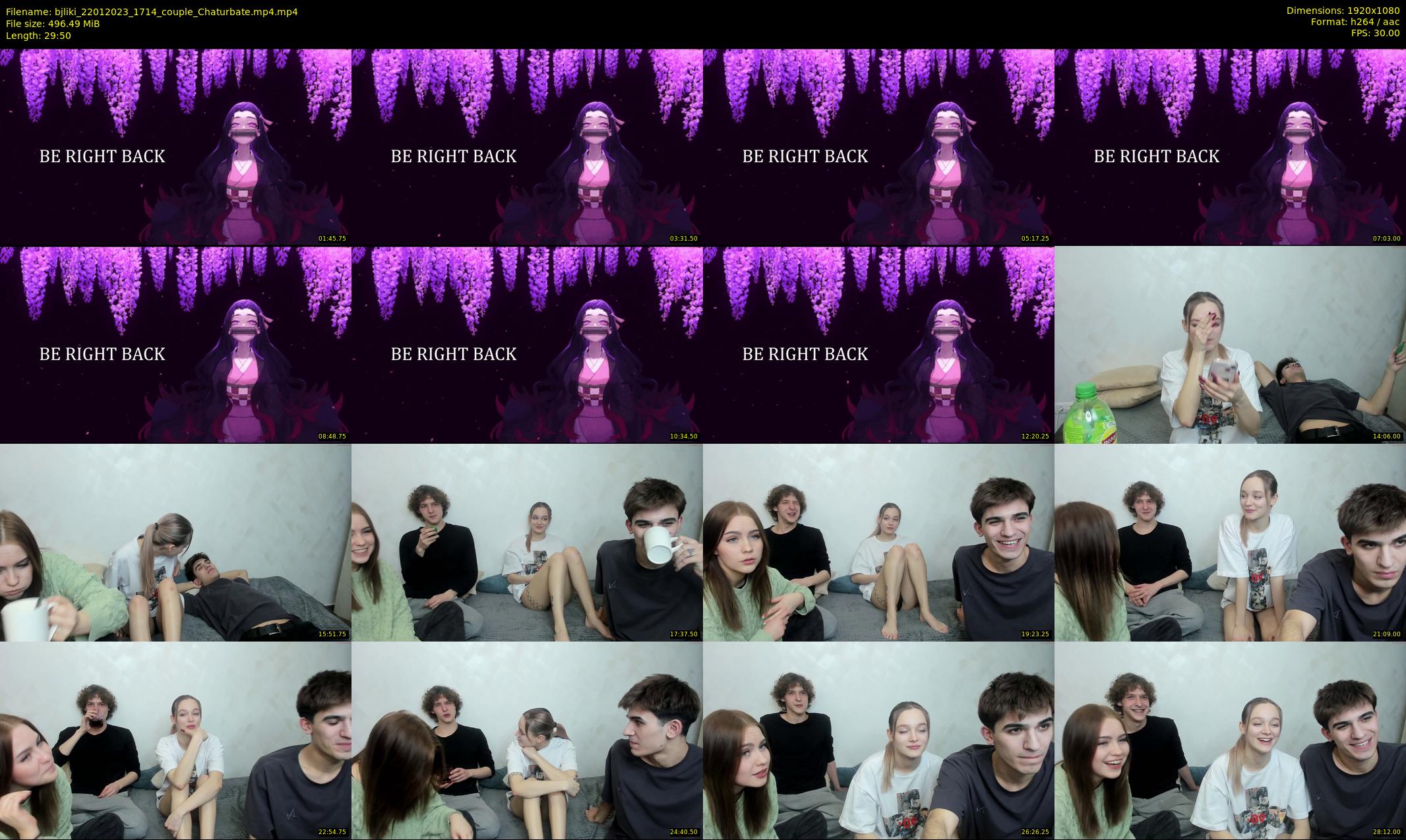 bjliki — 30 minute Chaturbate couple cam show recording, 1080p, Jan 22, 2023