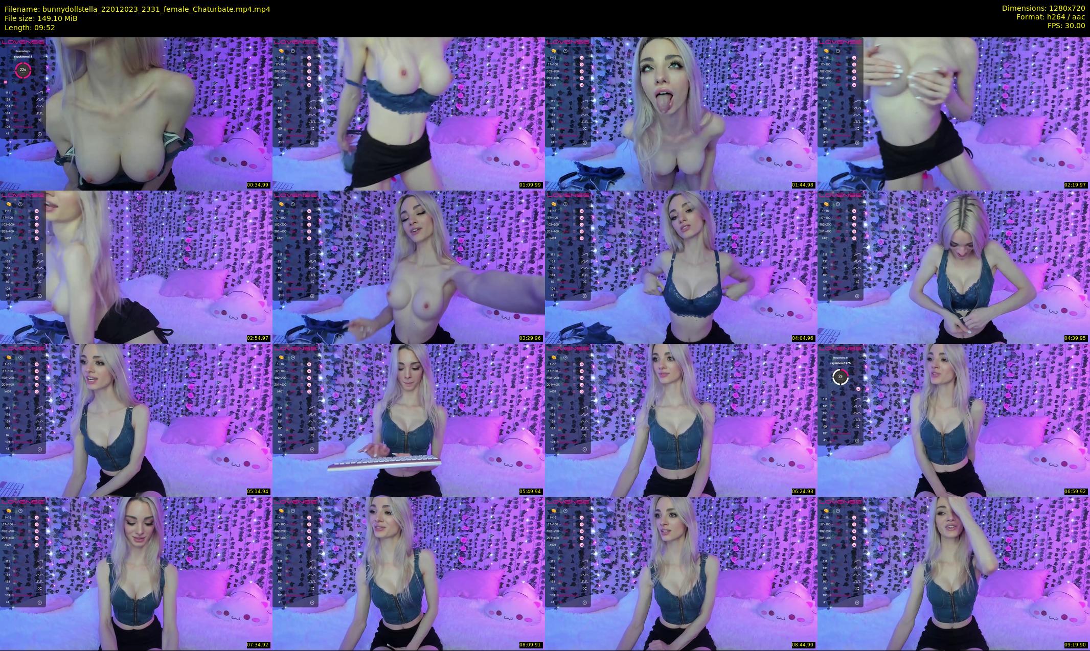 bunnydollstella — 10 minute Chaturbate female cam show recording, 720p, Jan 22, 2023