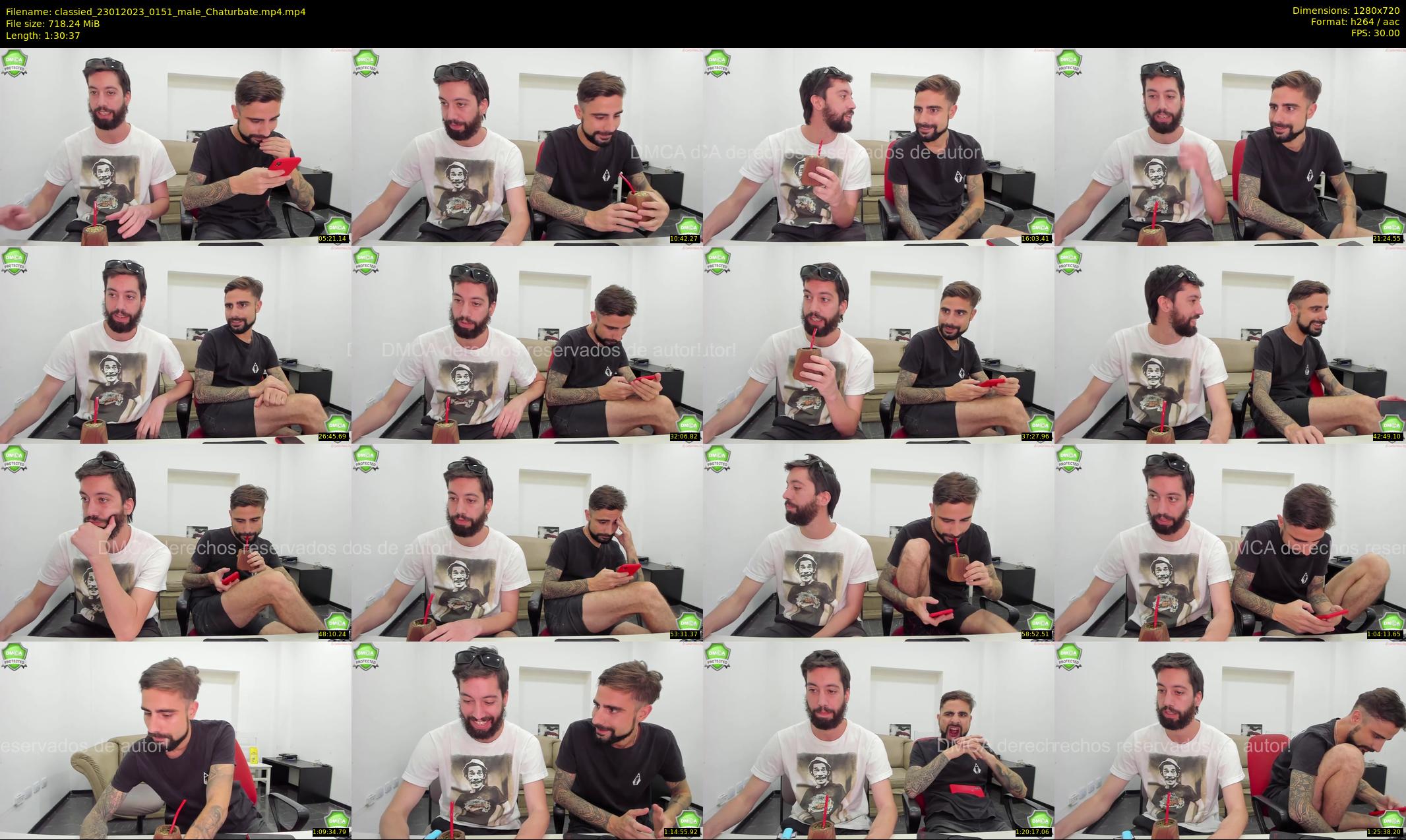 classied — 91 minute Chaturbate male cam show recording, 720p, Jan 23, 2023