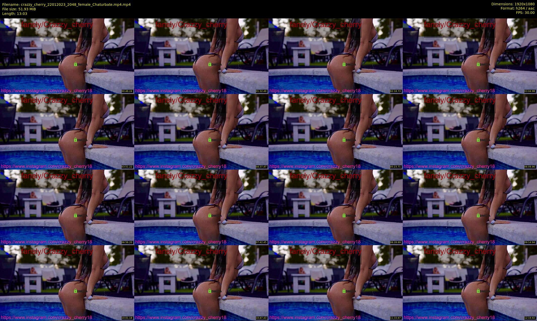 crazzy_cherry — 14 minute Chaturbate female cam show recording, 1080p, Jan 22, 2023