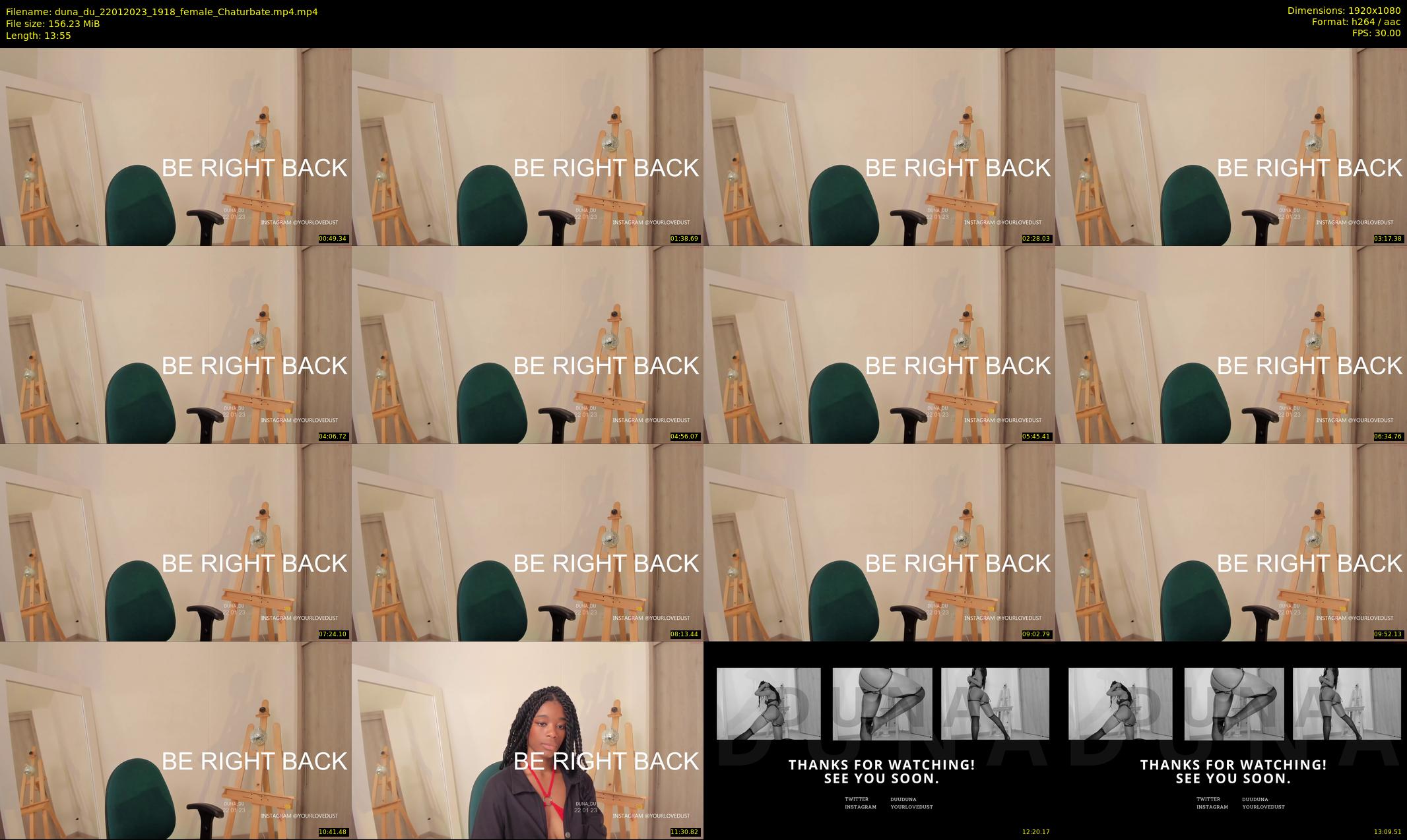 duna_du — 14 minute Chaturbate female cam show recording, 1080p, Jan 22, 2023