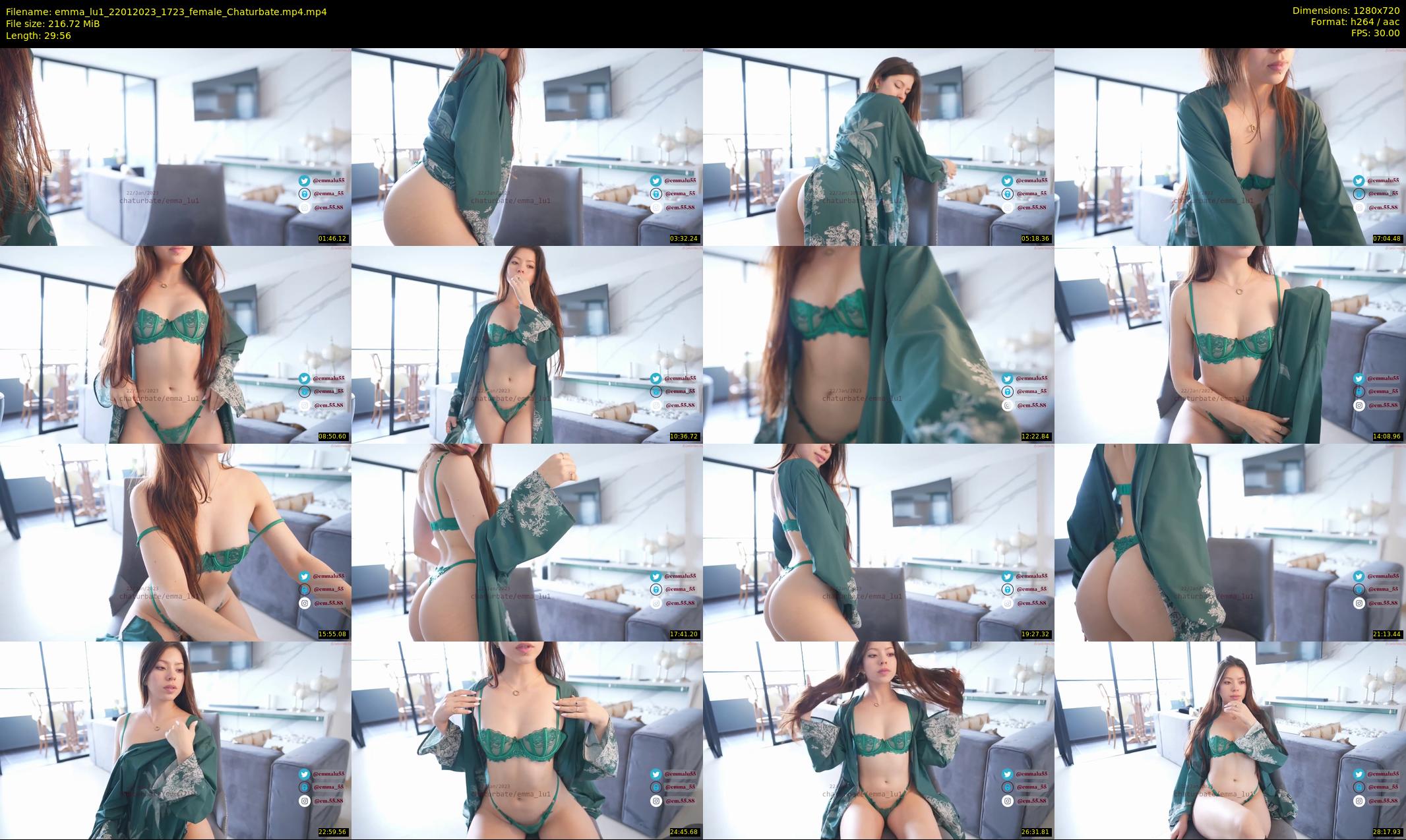 emma_lu1 — 30 minute Chaturbate female cam show recording, 720p, Jan 22, 2023