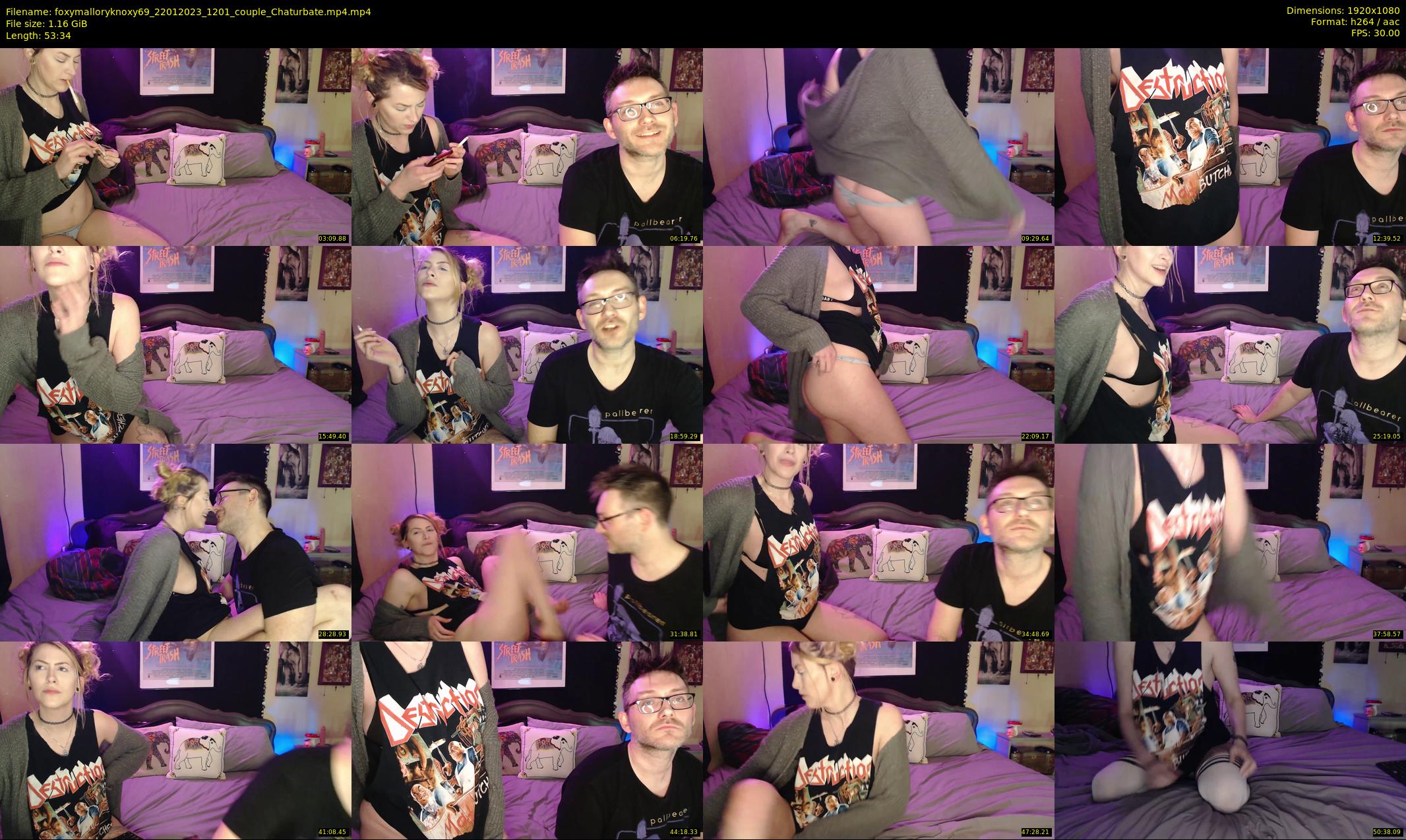 foxymalloryknoxy69 — 54 minute Chaturbate couple cam show recording, 1080p, Jan 22, 2023