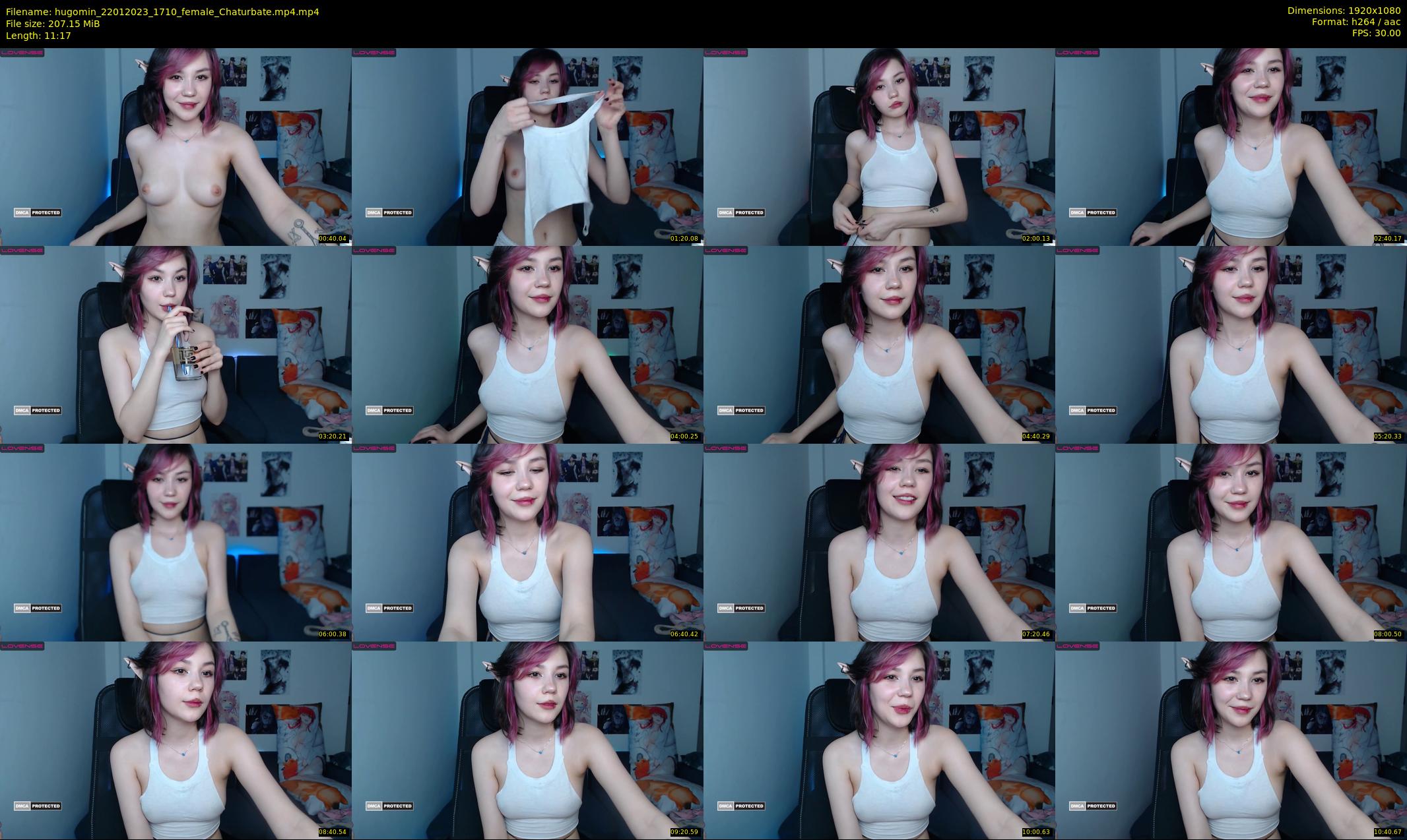 hugomin — 12 minute Chaturbate female cam show recording, 1080p, Jan 22, 2023
