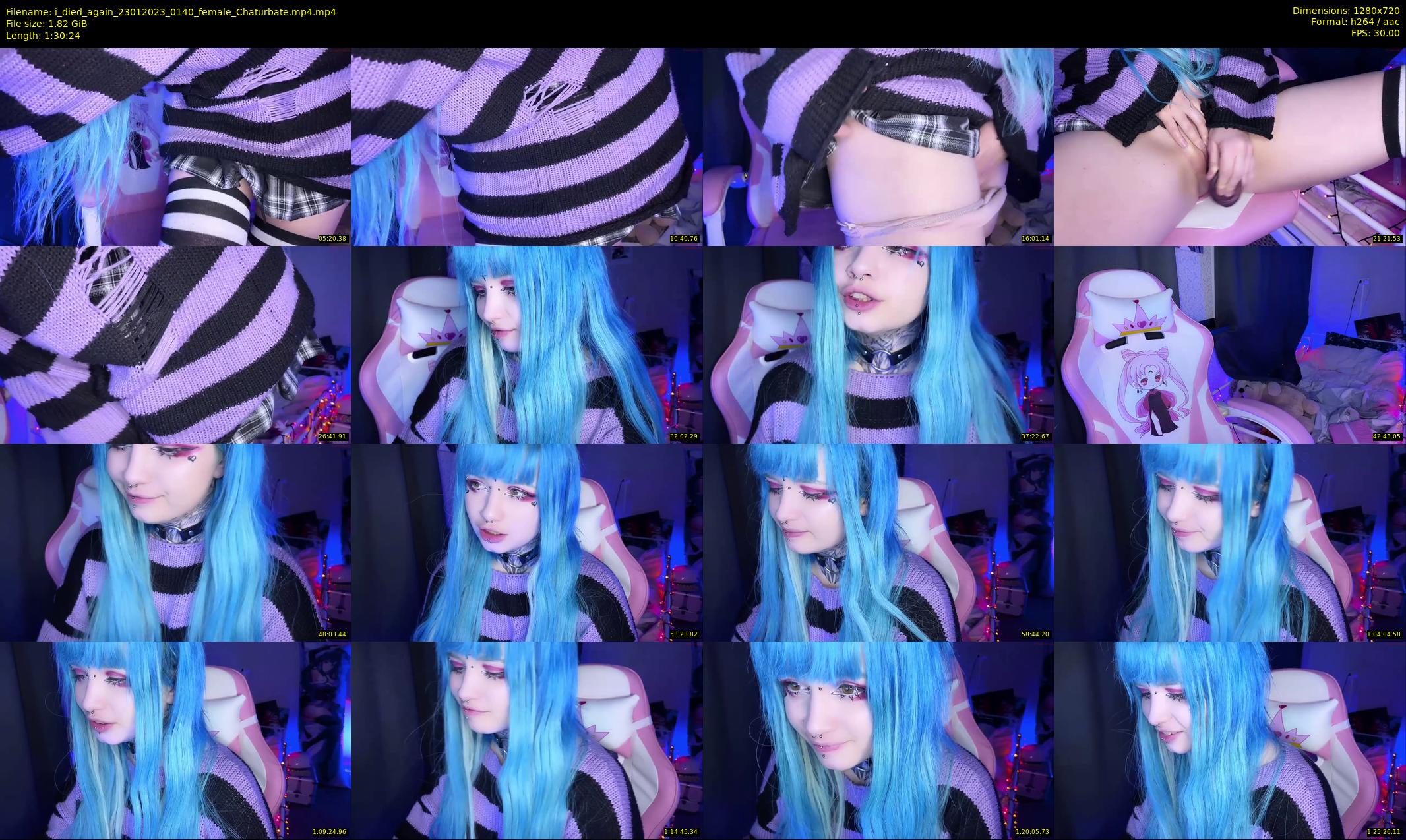 i_died_again — 91 minute Chaturbate female cam show recording, 720p, Jan 23, 2023
