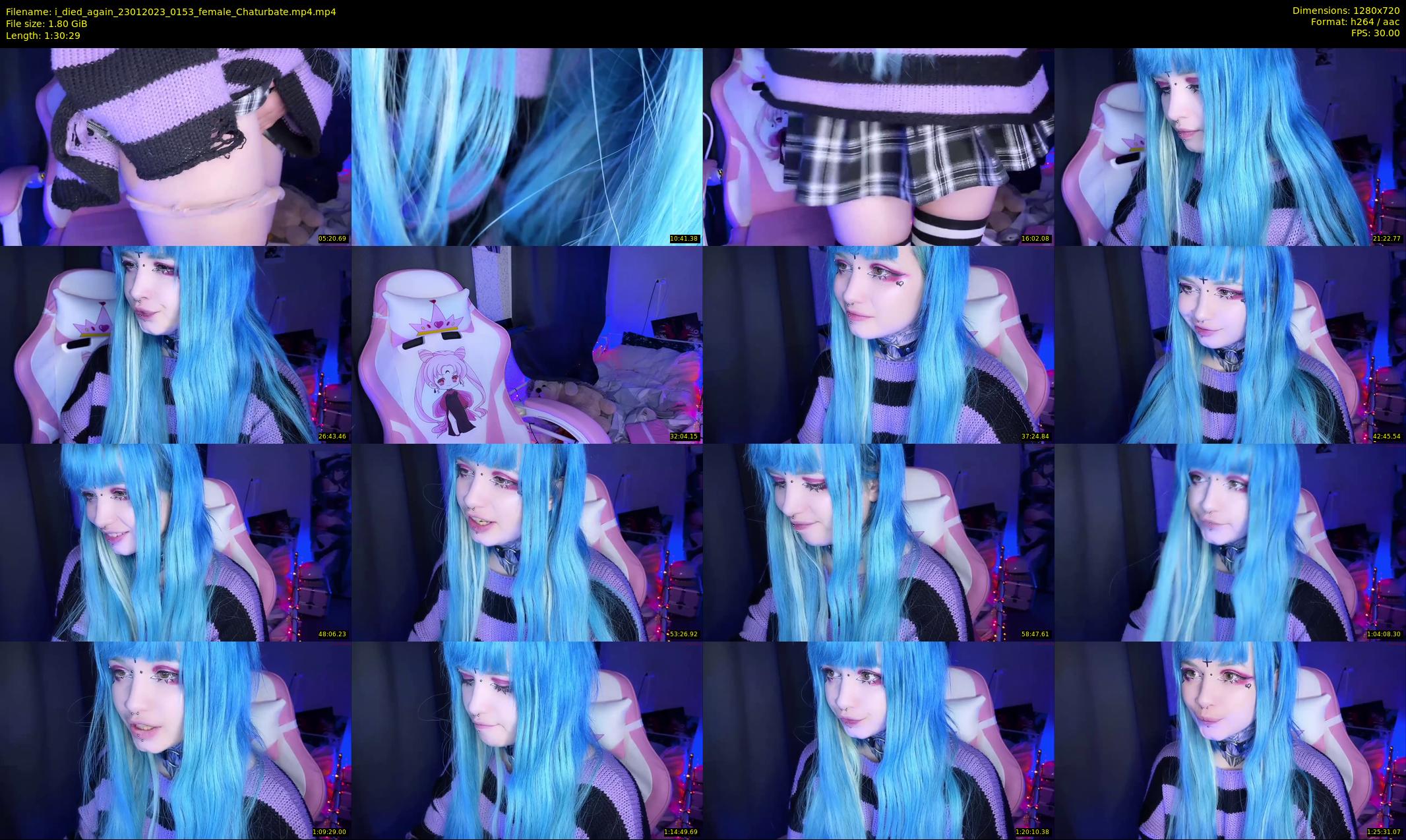 i_died_again — 91 minute Chaturbate female cam show recording, 720p, Jan 23, 2023