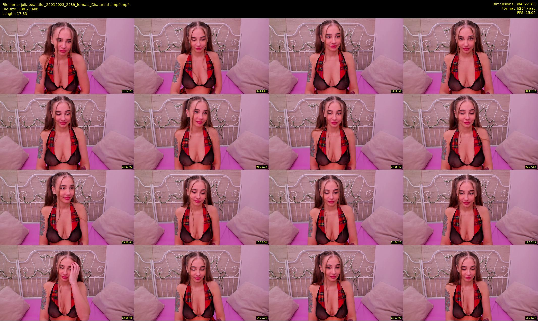 juliabeautiful — 18 minute Chaturbate female cam show recording, 4K, Jan 22, 2023