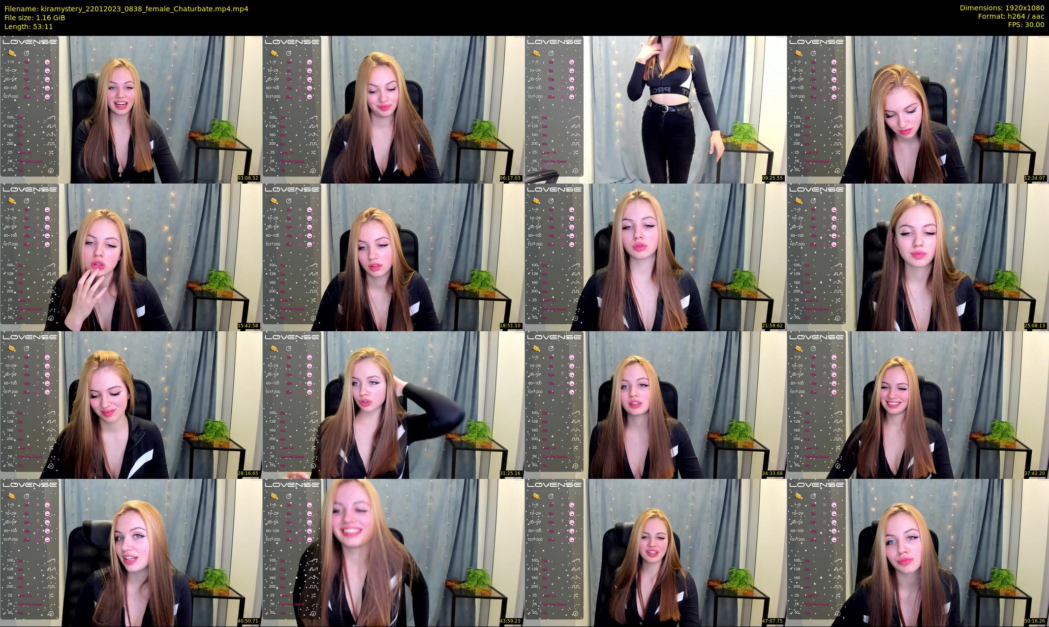 kiramystery — 54 minute Chaturbate female cam show recording, 1080p, Jan 22, 2023