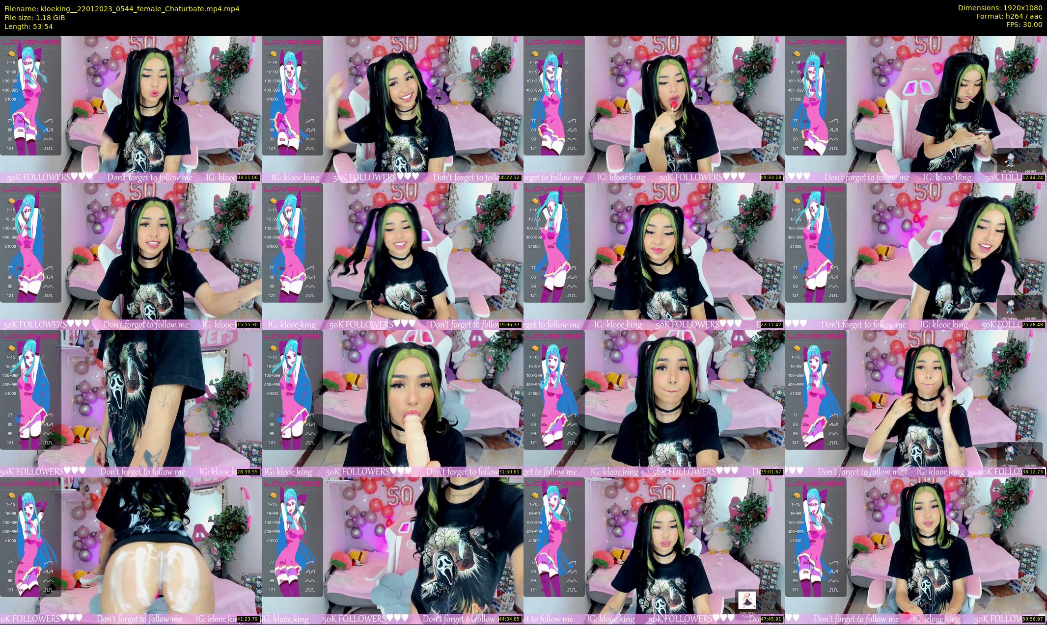 kloeking_ — 54 minute Chaturbate female cam show recording, 1080p, Jan 22, 2023