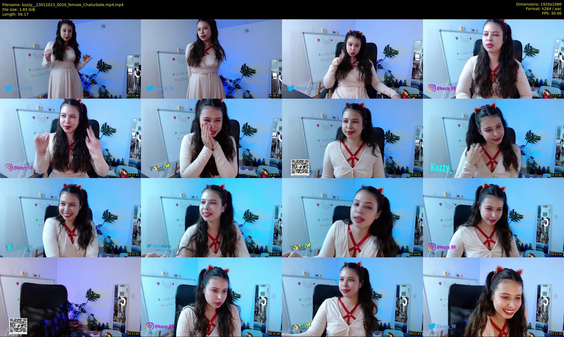 kozzy_ — 57 minute Chaturbate female cam show recording, 1080p, Jan 23, 2023