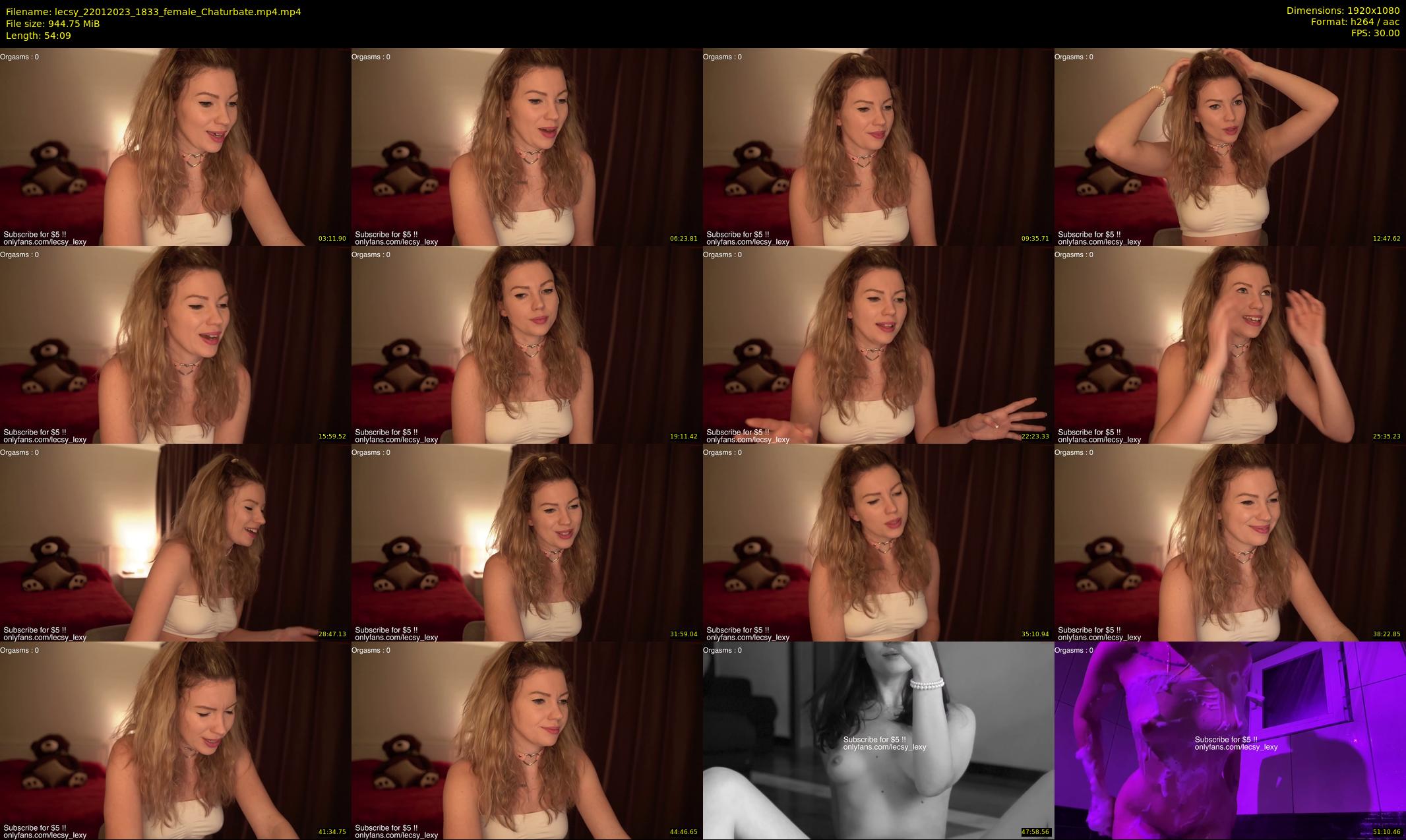 lecsy — 55 minute Chaturbate female cam show recording, 1080p, Jan 22, 2023