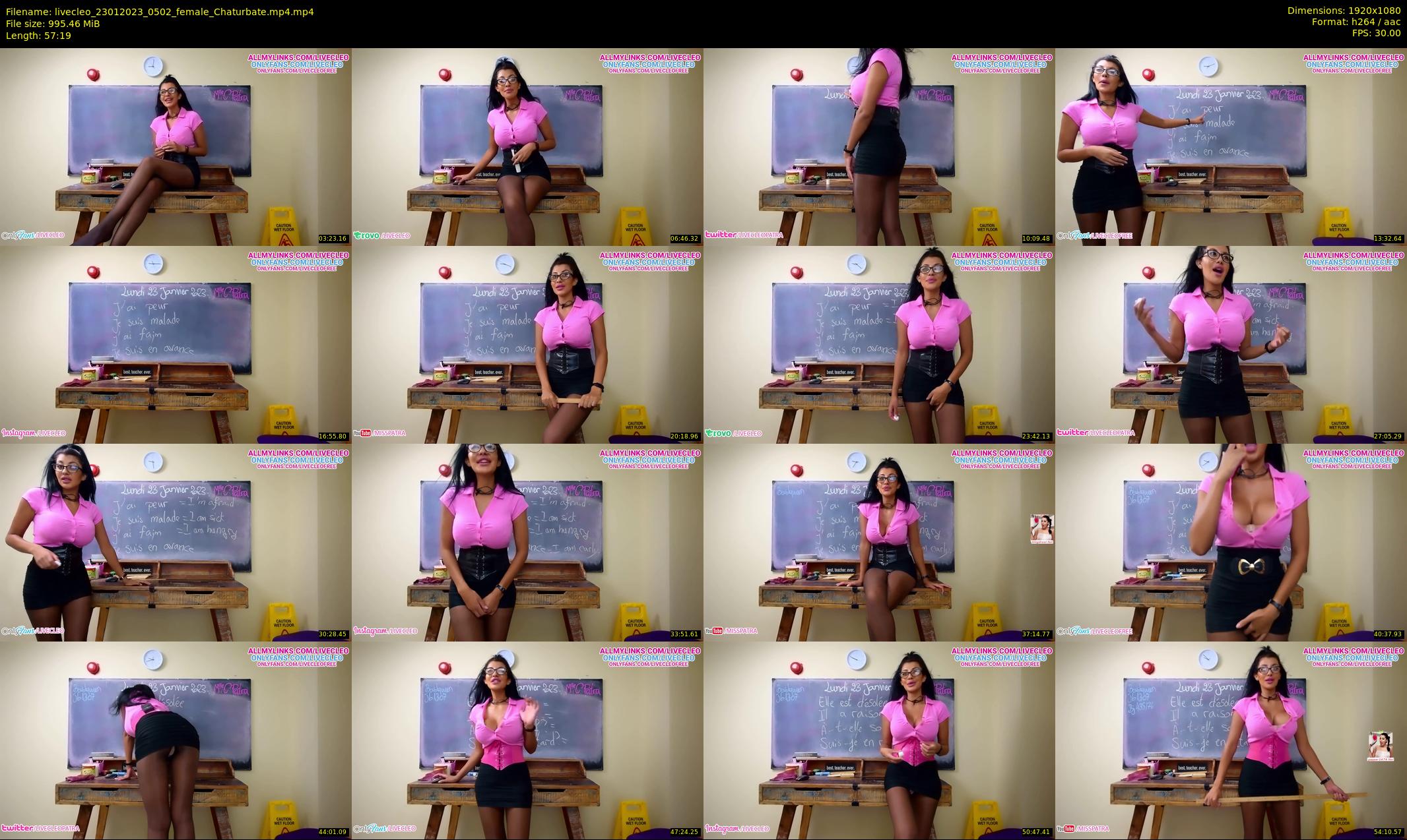 livecleo — 58 minute Chaturbate female cam show recording, 1080p, Jan 23, 2023