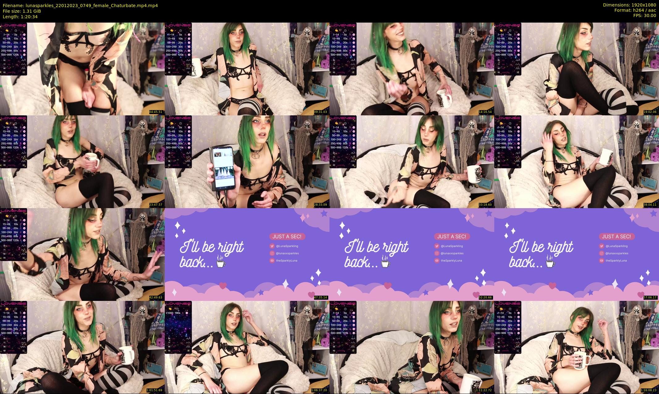 lunasparkles — 81 minute Chaturbate female cam show recording, 1080p, Jan 22, 2023