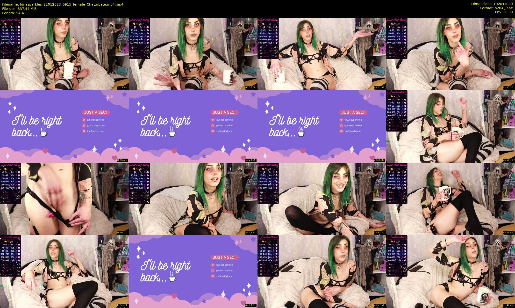lunasparkles — 55 minute Chaturbate female cam show recording, 1080p, Jan 22, 2023
